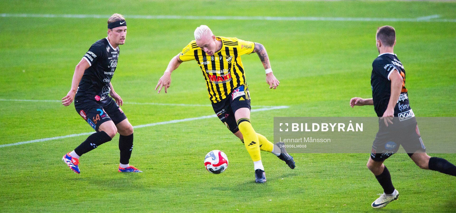 IFK Hässleholms Alexander Sjöström i matchen i division 2 mellan IFK Hässleholm och FK Karlskrona 6 september 2024.