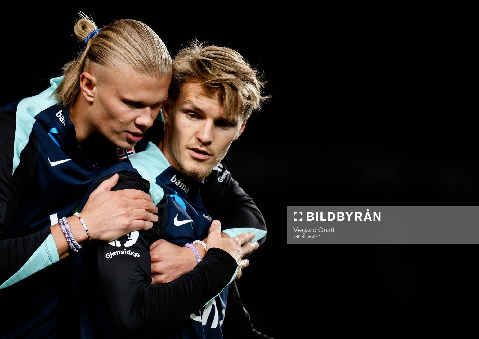 Erling Braut Haaland and Martin Ødegaard of Norway