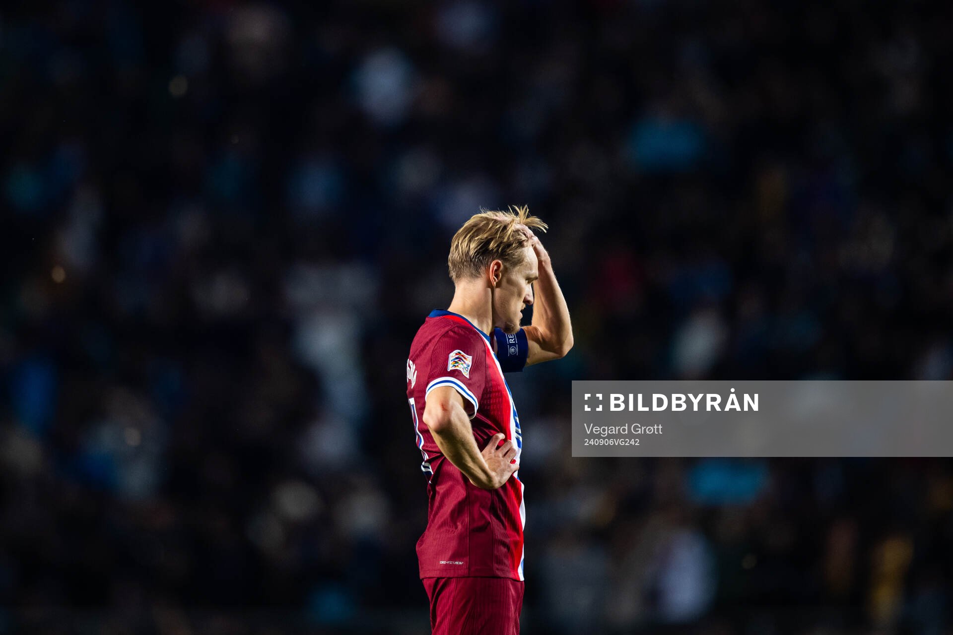 Martin Ødegaard of Norway looks dejected