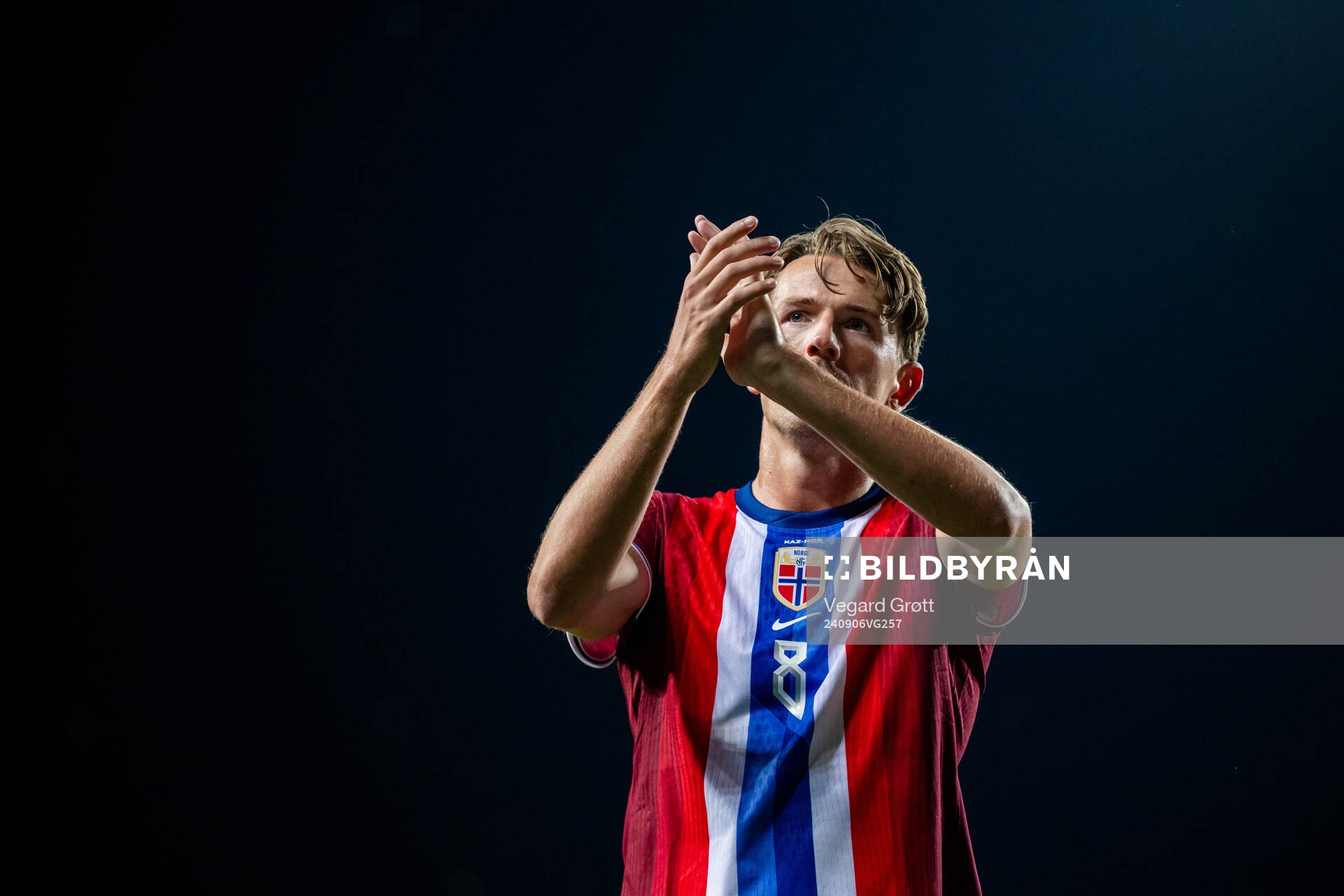 Sander Berge of Norway looks dejected