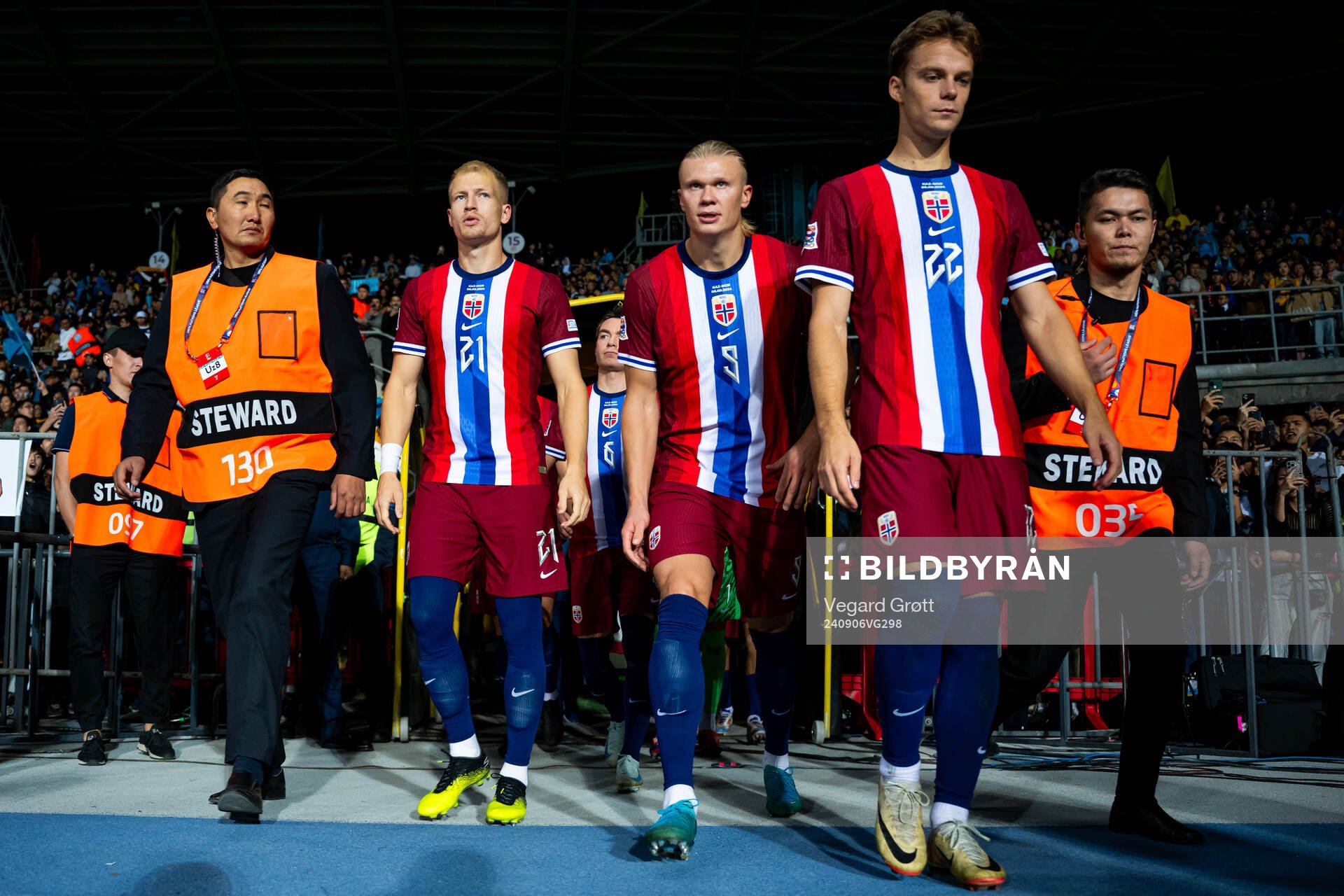 Andreas Hanche-Olsen, Erling Braut Haaland and Felix Horn