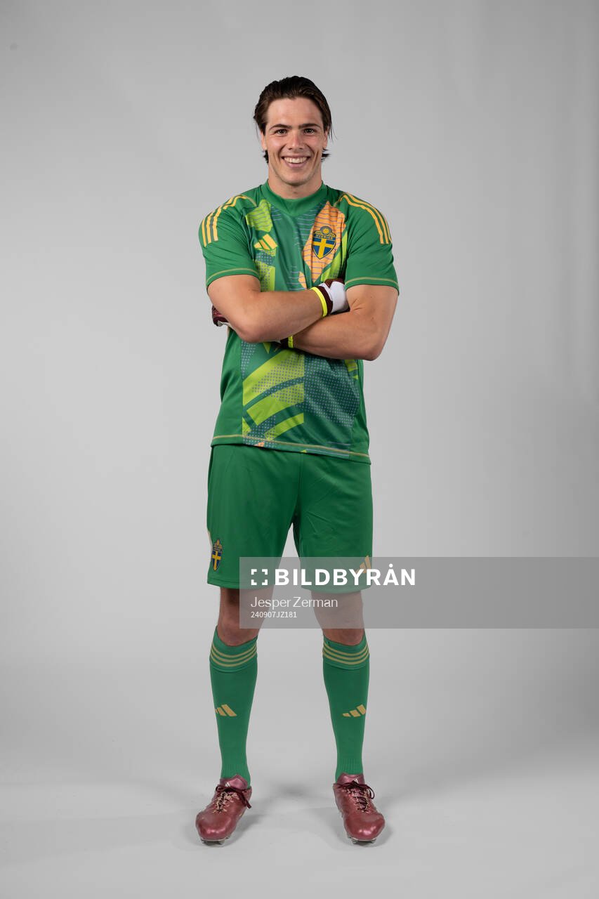 Goalkeeper Jacob Widell Zetterström of the Swedish men's