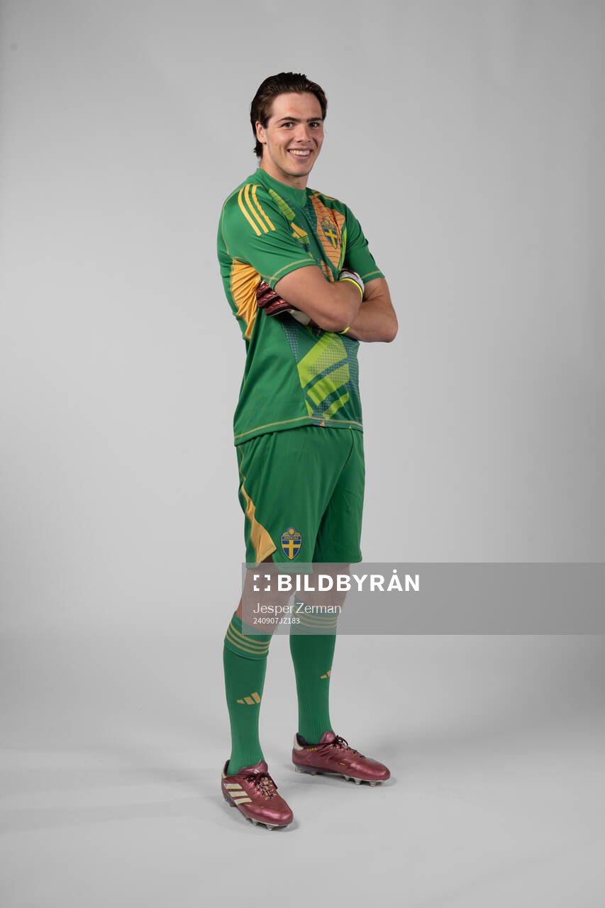 Goalkeeper Jacob Widell Zetterström of the Swedish men's