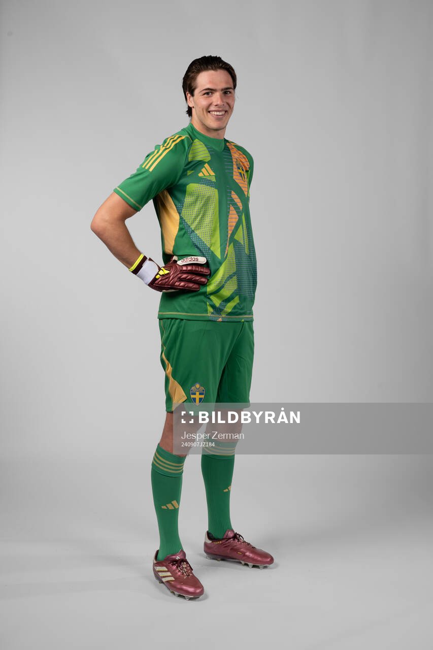 Goalkeeper Jacob Widell Zetterström of the Swedish men's