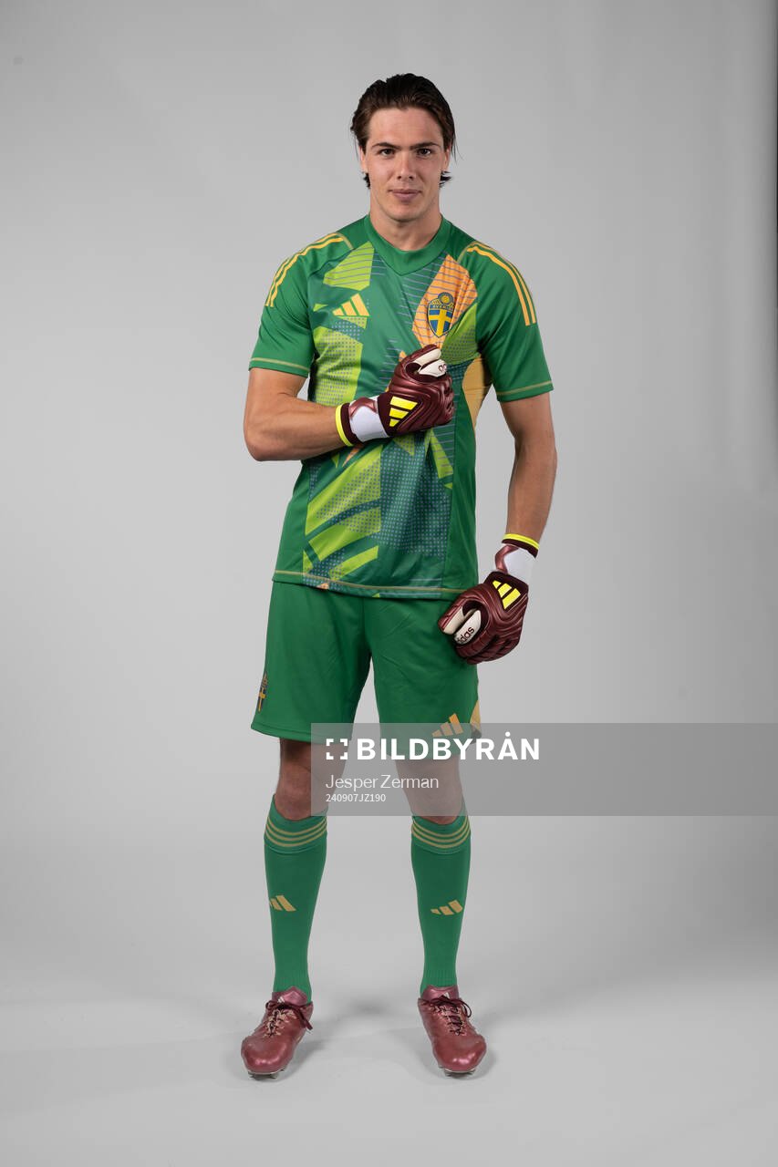 Goalkeeper Jacob Widell Zetterström of the Swedish men's