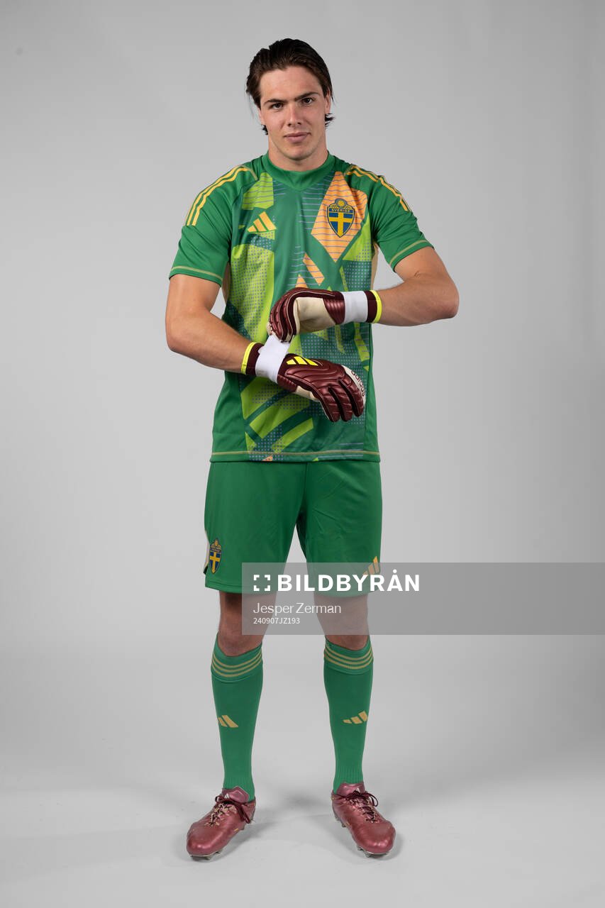 Goalkeeper Jacob Widell Zetterström of the Swedish men's