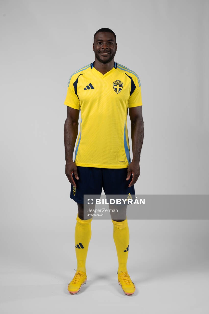 Ken Sema of the Swedish men's football national team poses