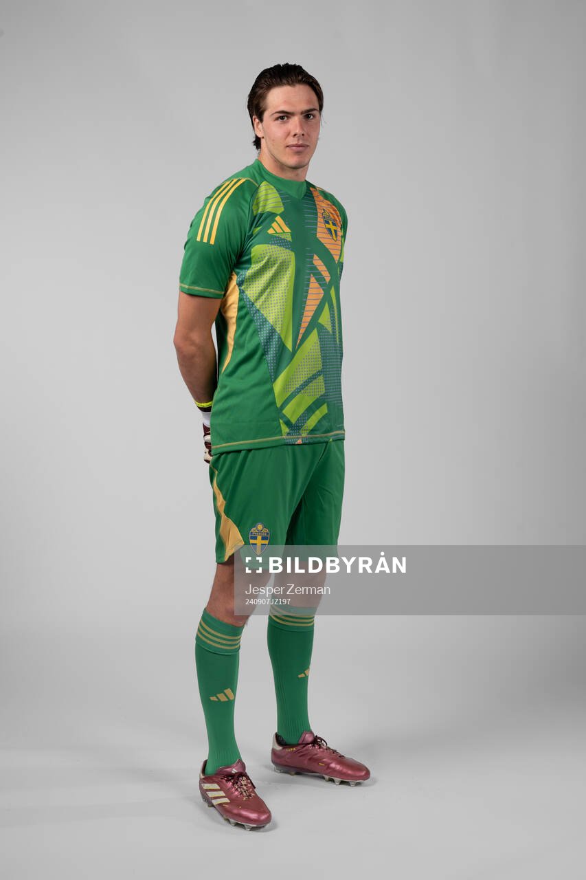 Goalkeeper Jacob Widell Zetterström of the Swedish men's