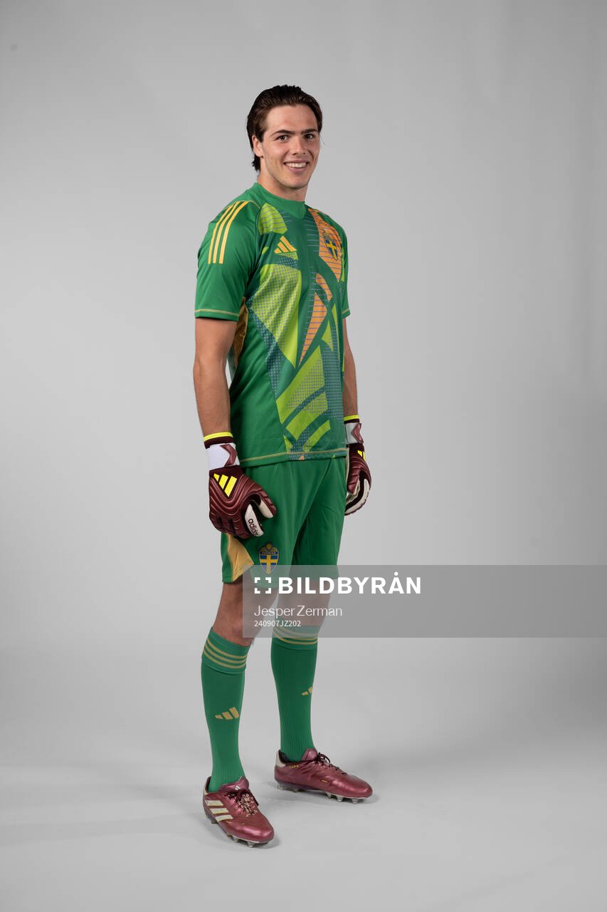 Goalkeeper Jacob Widell Zetterström of the Swedish men's