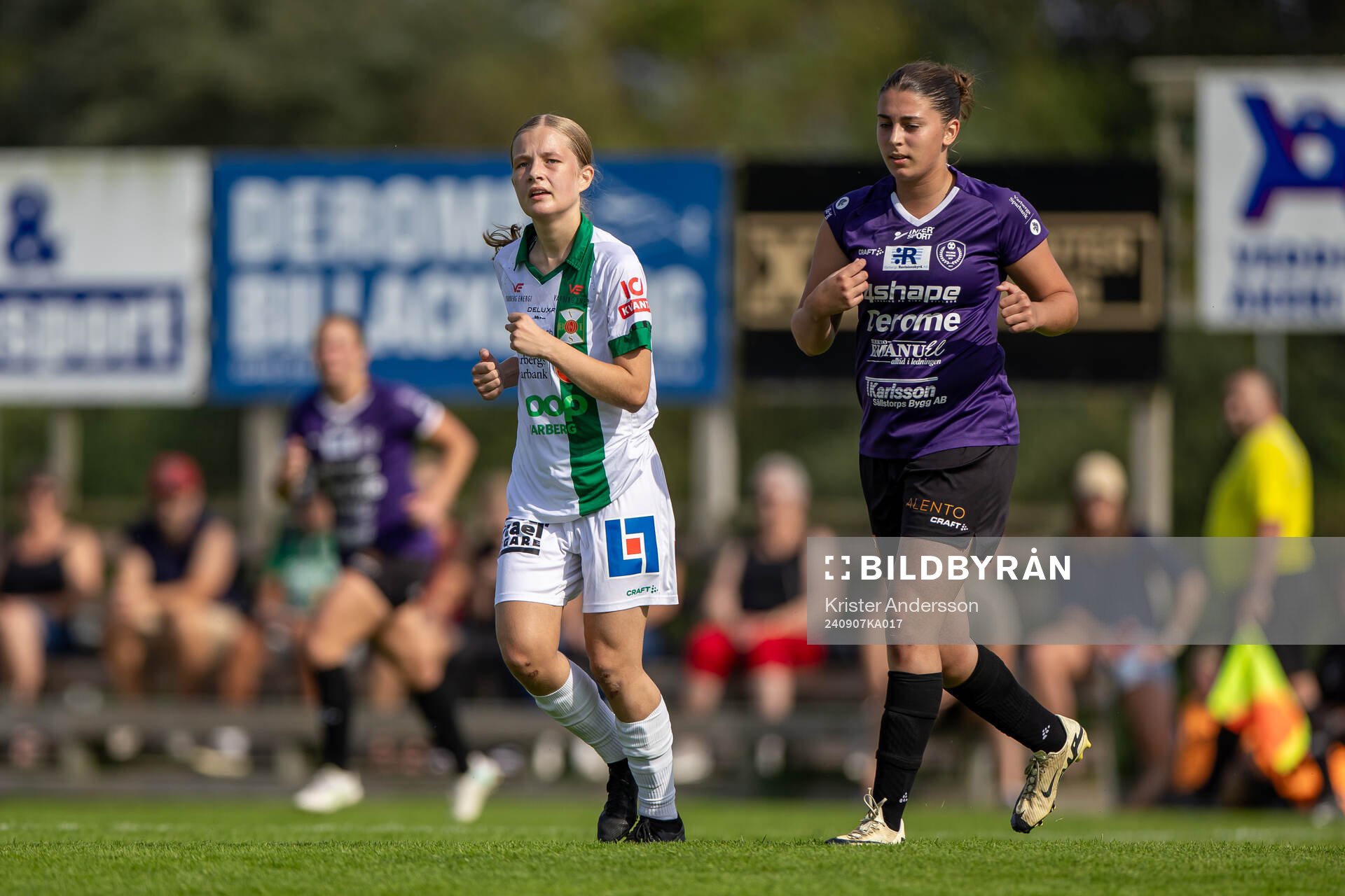 Varbergs Kellie Leppänen och Valders Leonor Mangas Larsson