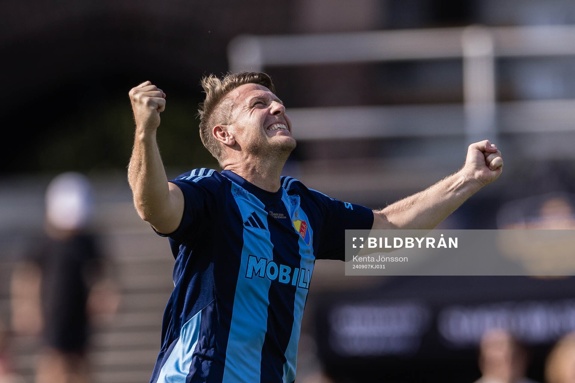 Djurgårdens Lucas Nilsson jublar