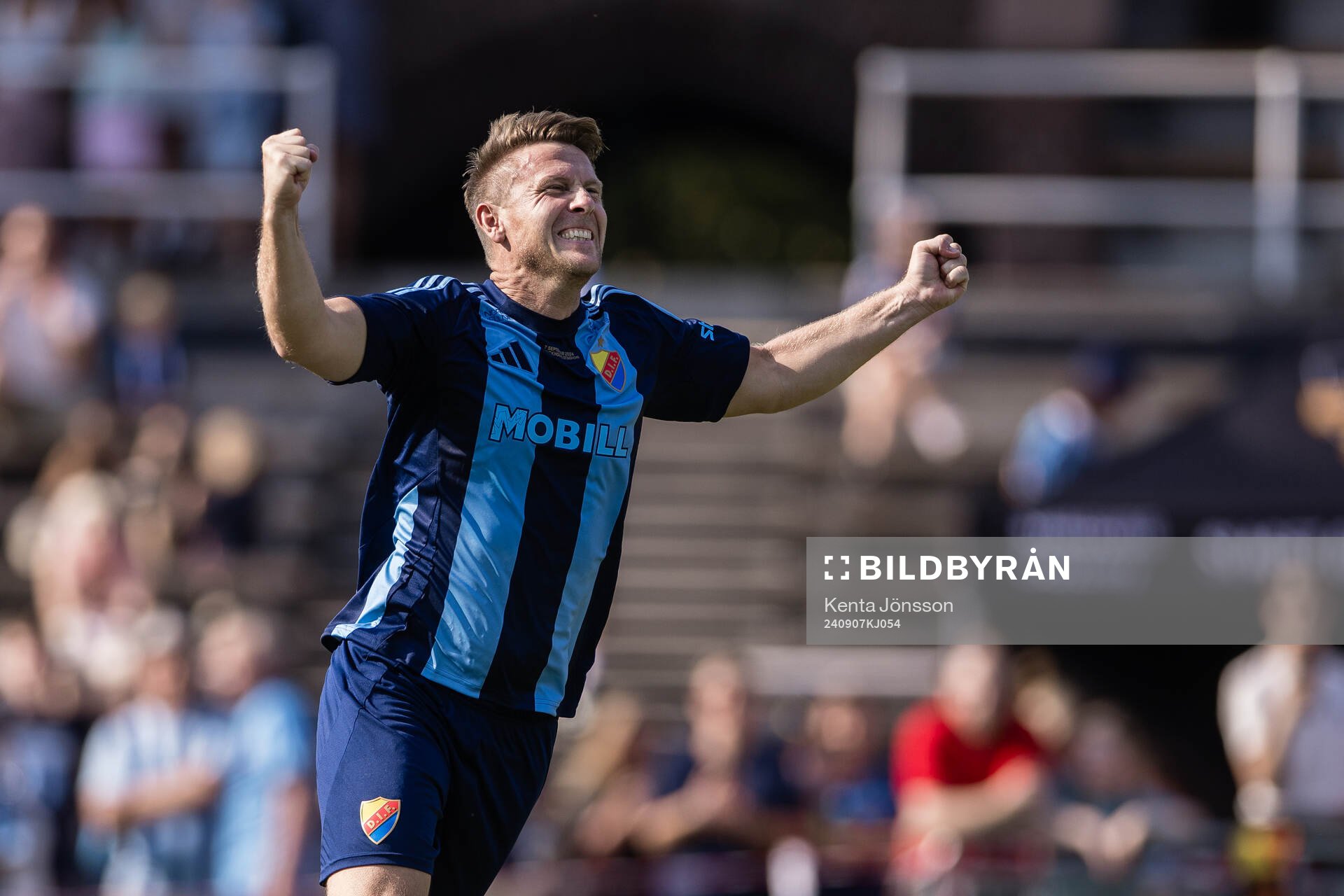 Djurgårdens Lucas Nilsson jublar