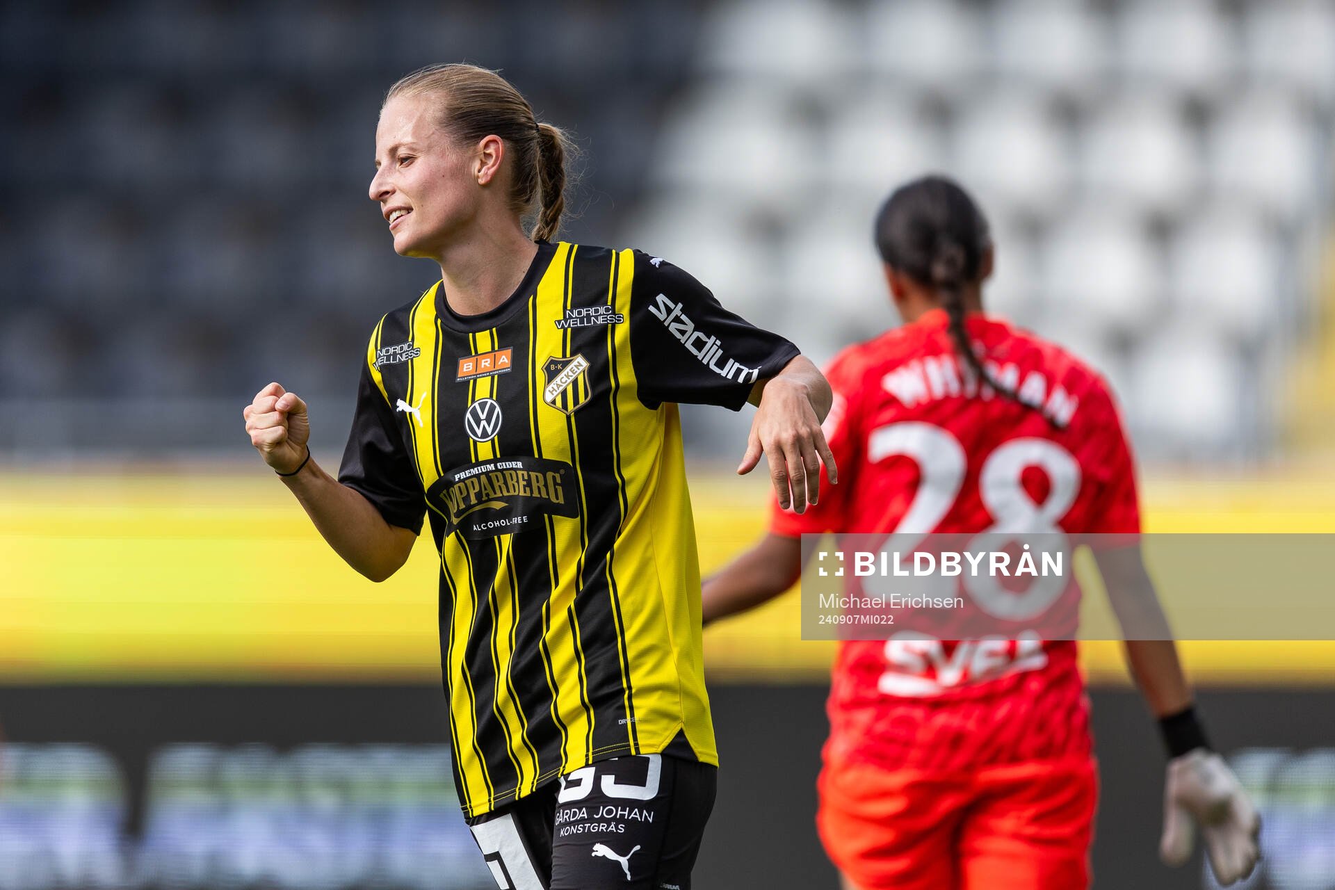 Häckens Anna Anvegård jublar