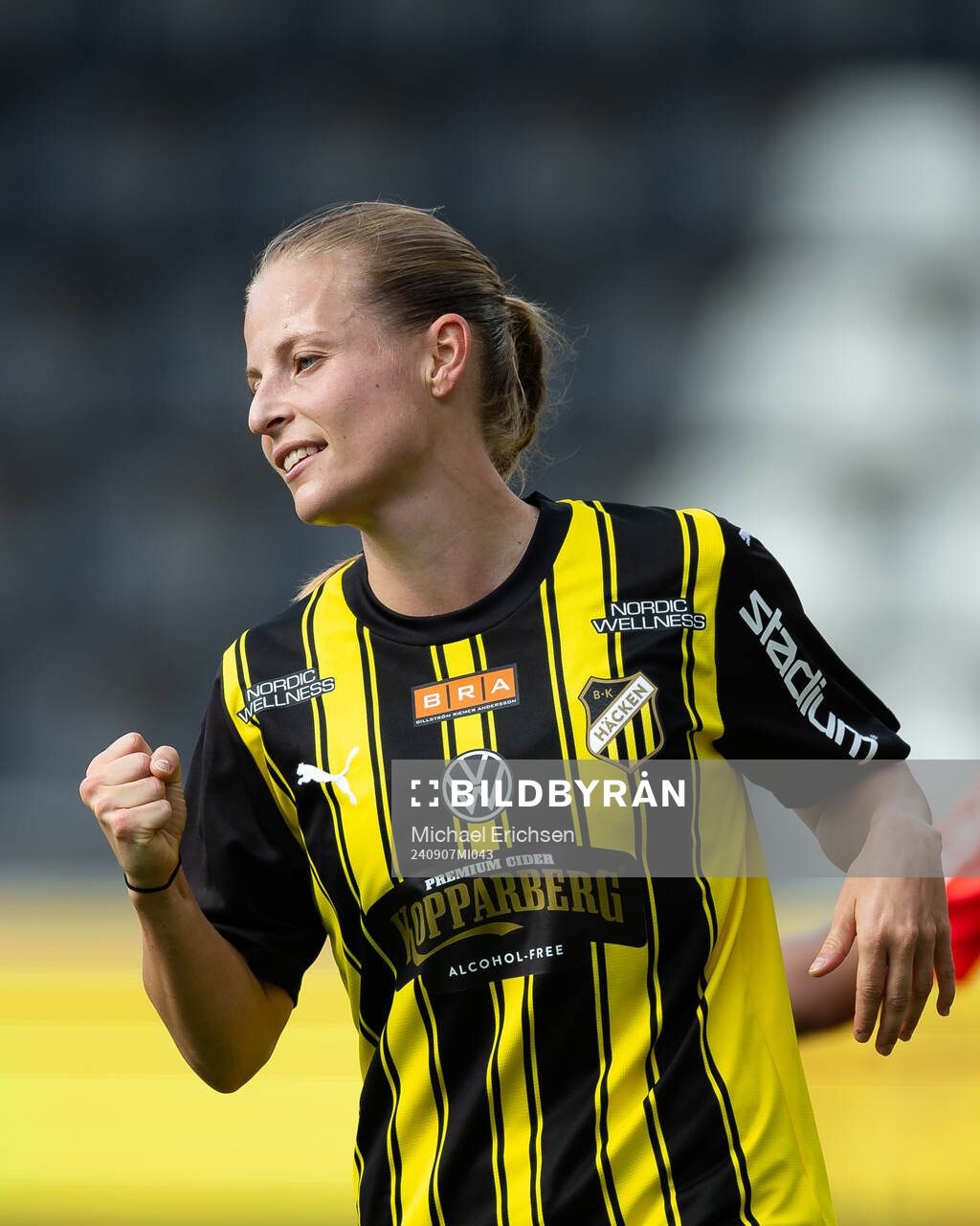 Häckens Anna Anvegård jublar