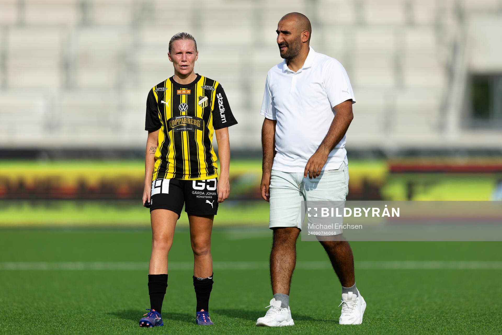 Häckens Josefine Rybrink och tränare Mak Lind