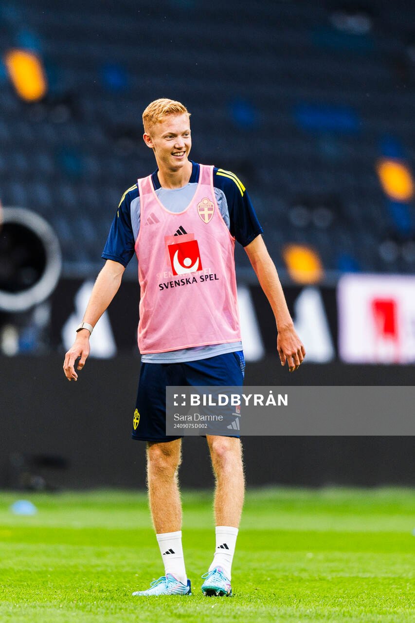 Hugo Larsson of the Swedish men's football national team at