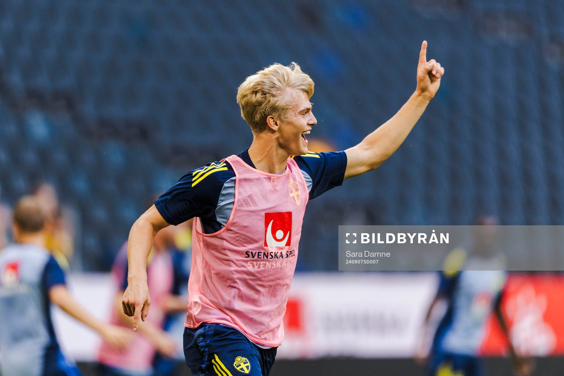Lucas Bergvall of the Swedish men's football national team