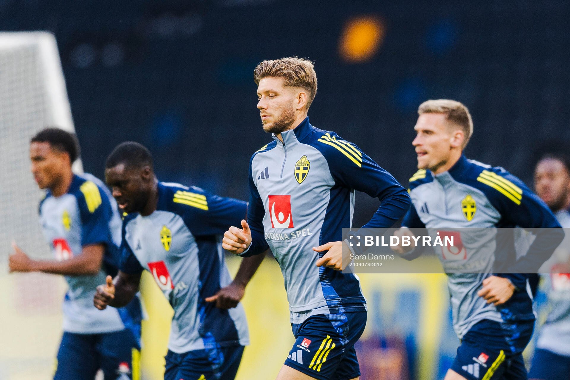 Anton Saletros of the Swedish men's football national team