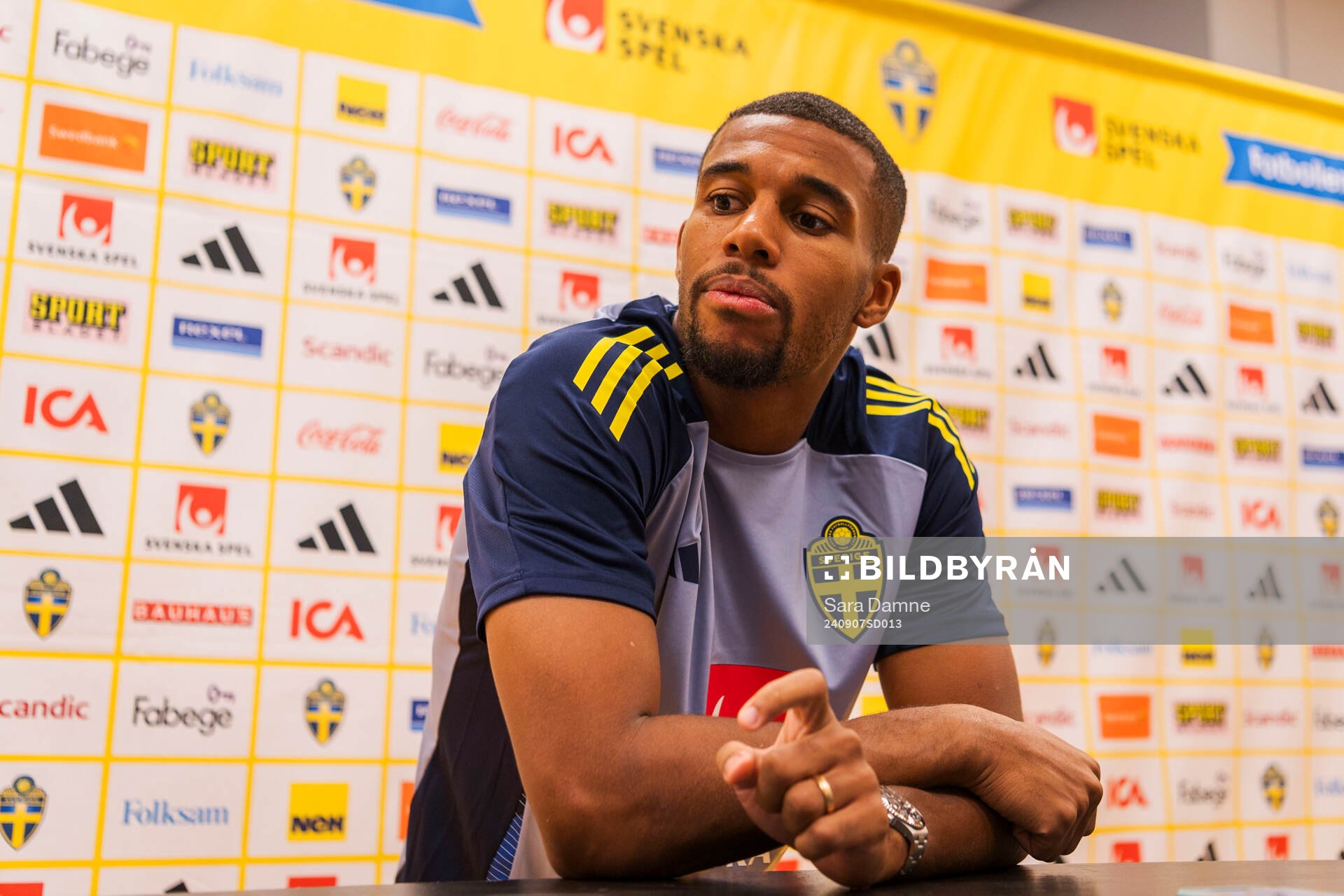 Isak Hien of the Swedish men's football national team