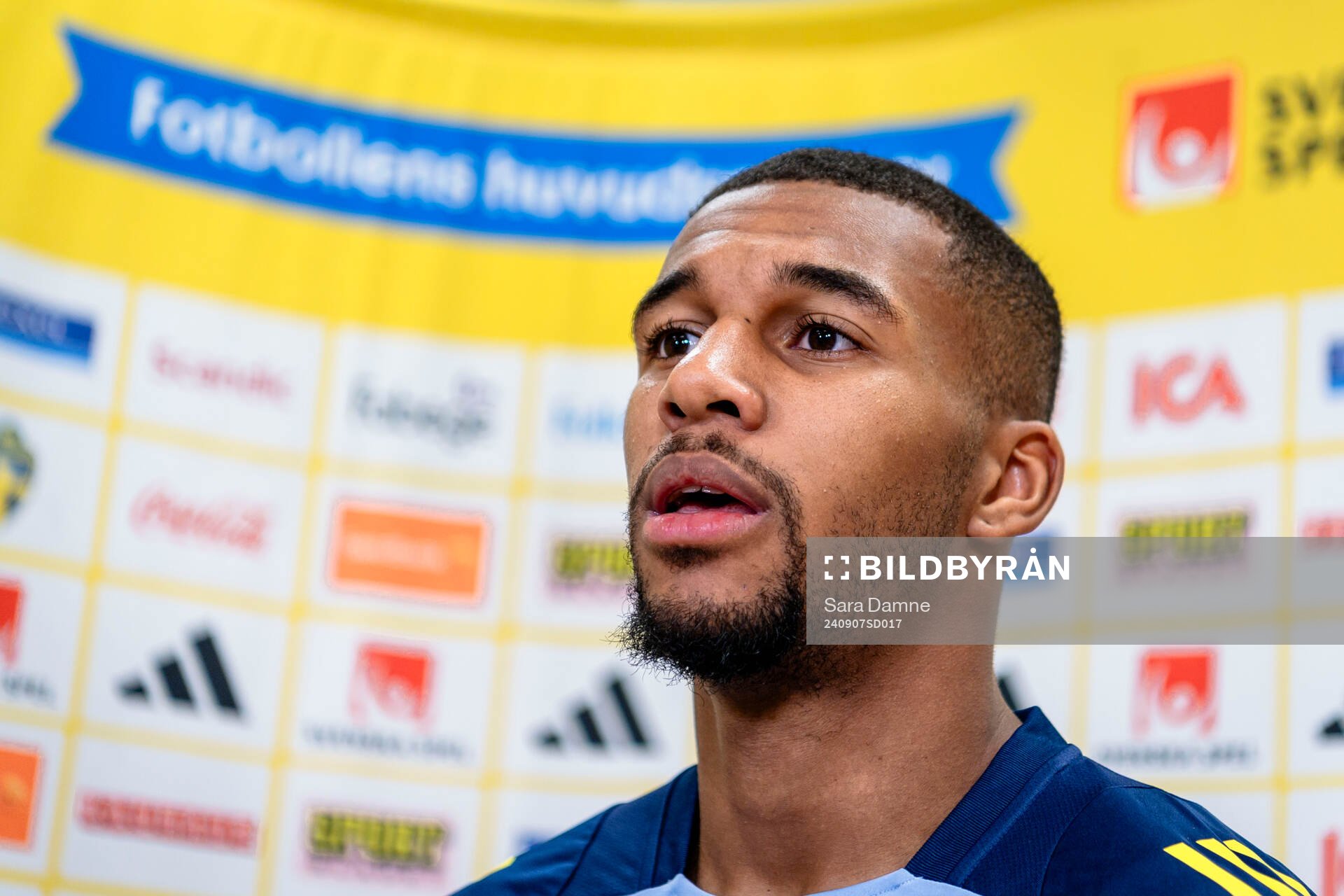Isak Hien of the Swedish men's football national team