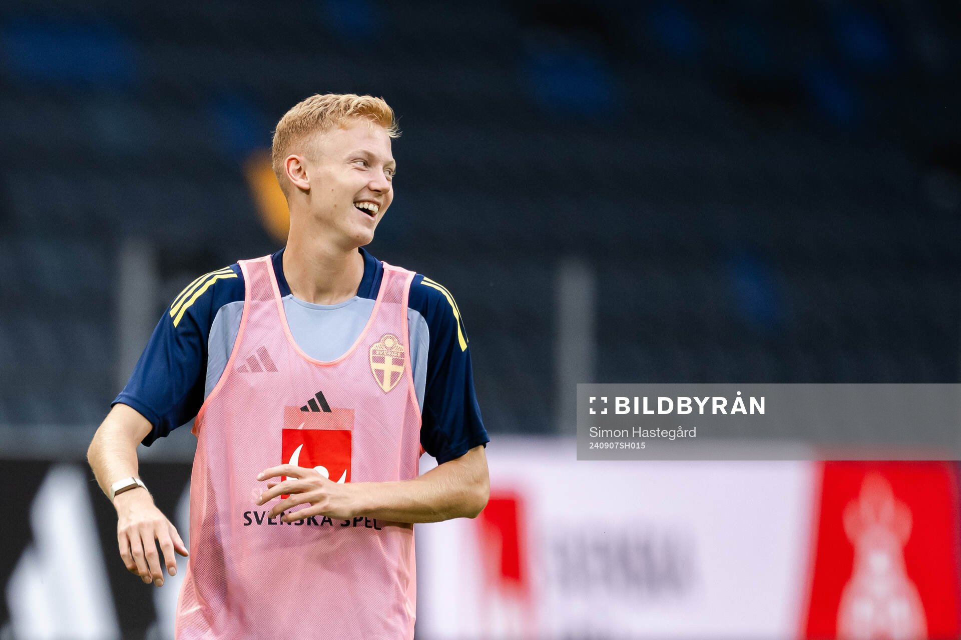Hugo Larsson of the Swedish men's football national team at