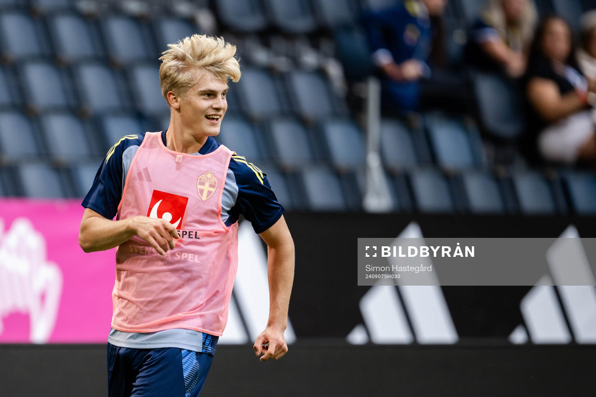 Lucas Bergvall of the Swedish men's football national team