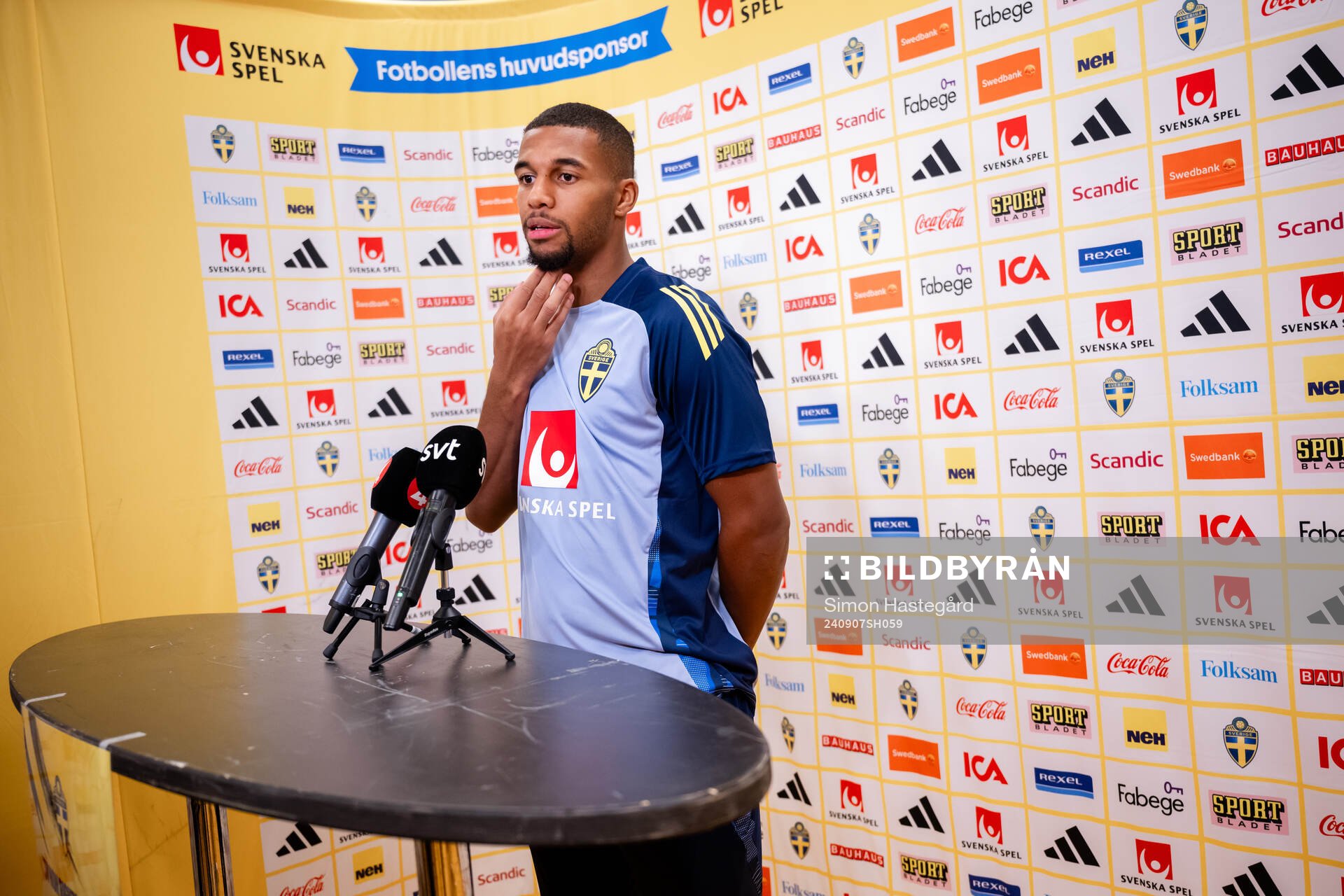 Isak Hien of the Swedish men's football national team