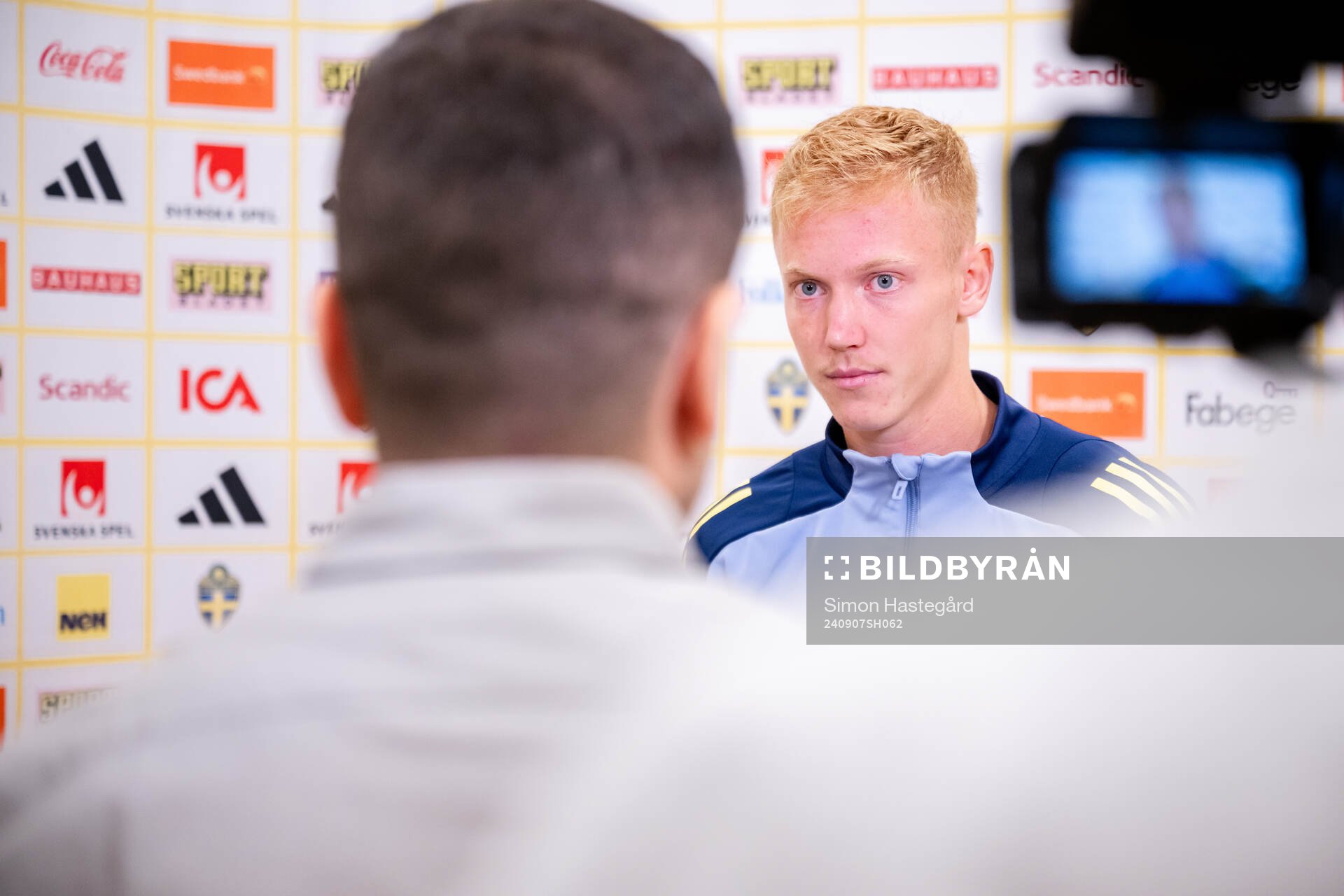 Hugo Larsson of the Swedish men's football national team