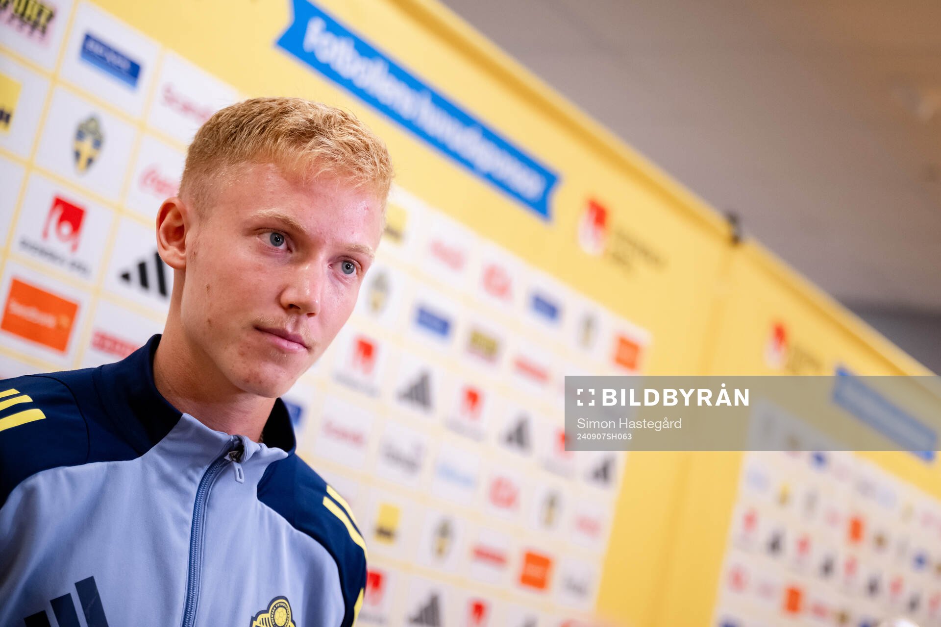 Hugo Larsson of the Swedish men's football national team