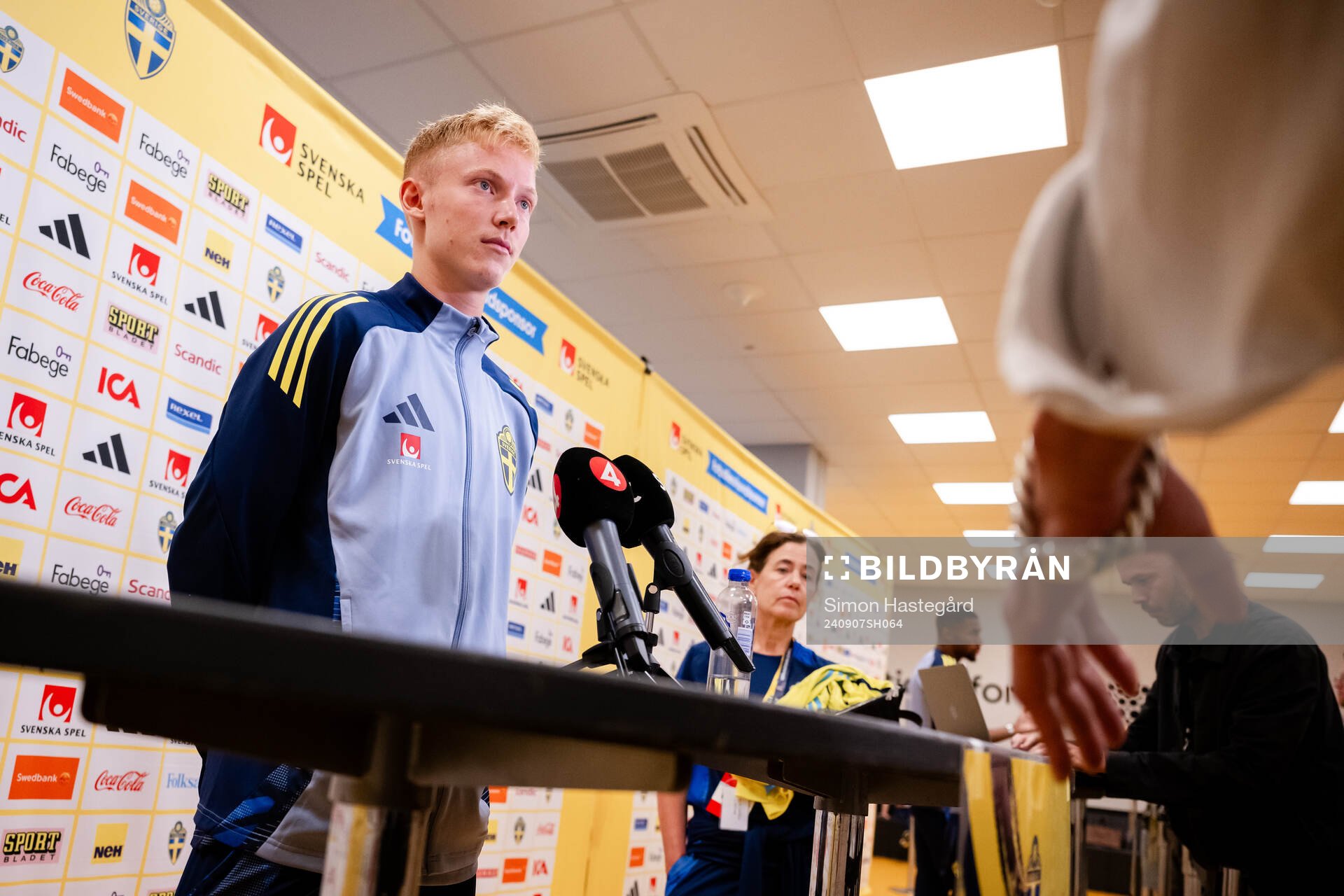 Hugo Larsson of the Swedish men's football national team