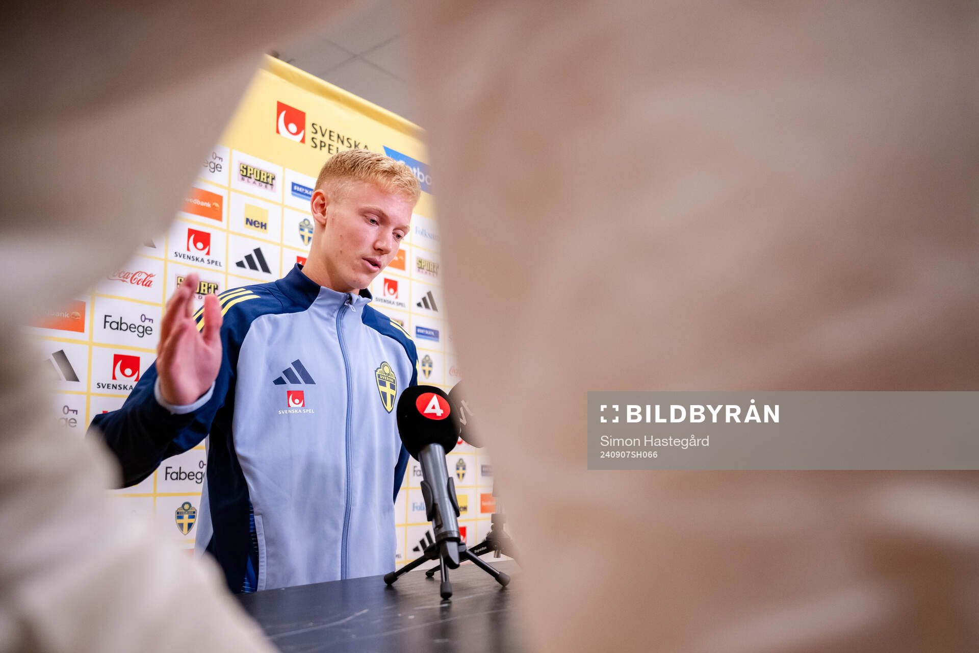 Hugo Larsson of the Swedish men's football national team