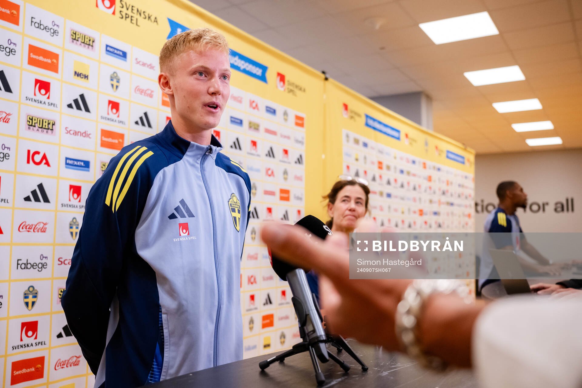 Hugo Larsson of the Swedish men's football national team