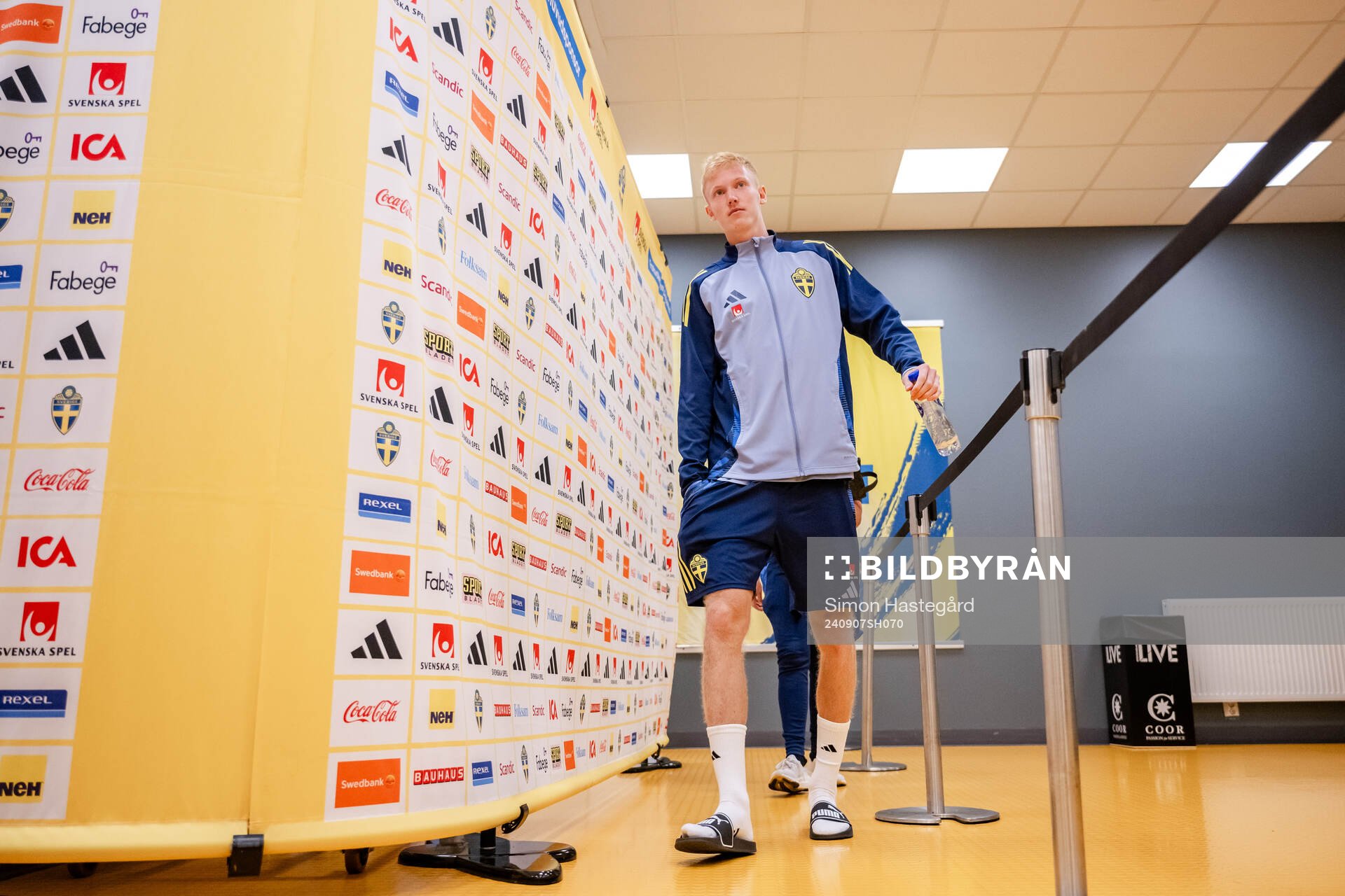 Hugo Larsson of the Swedish men's football national team
