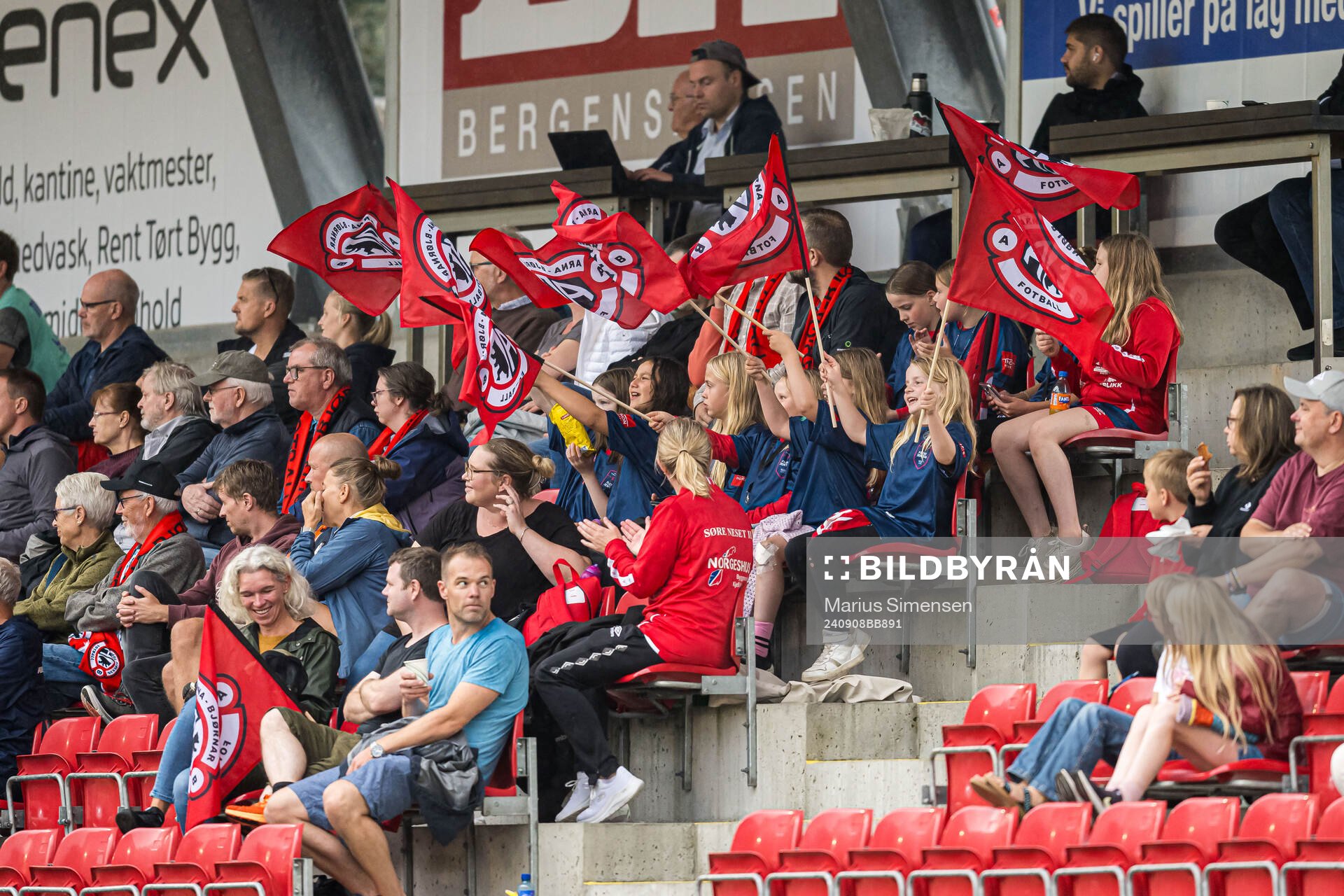 Spectators in the stands
