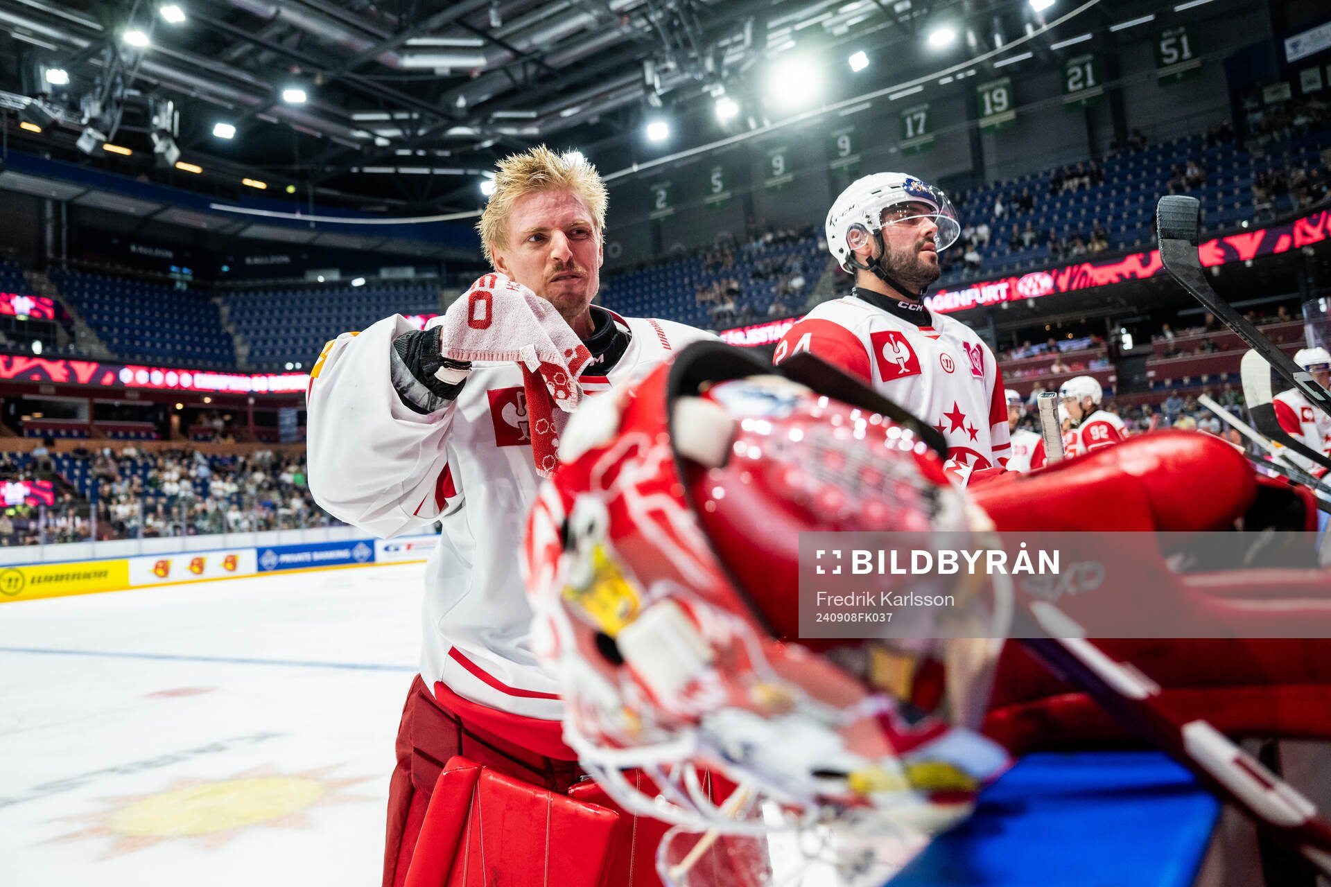 Goaltender Sebastian Dahm of Klagenfurt