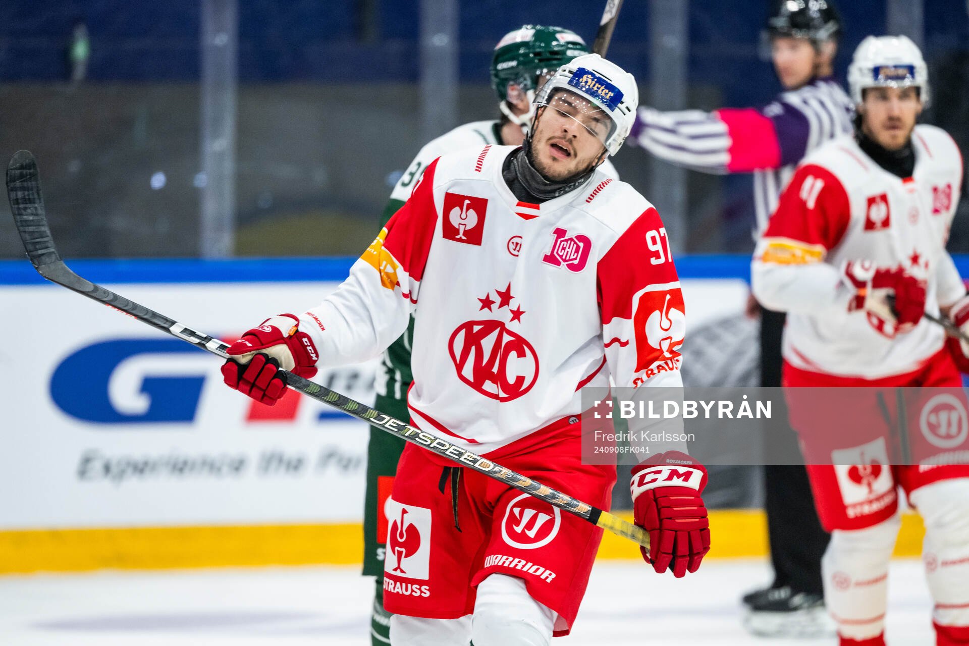 Fabian Hockegger of Klagenfurt looks dejected