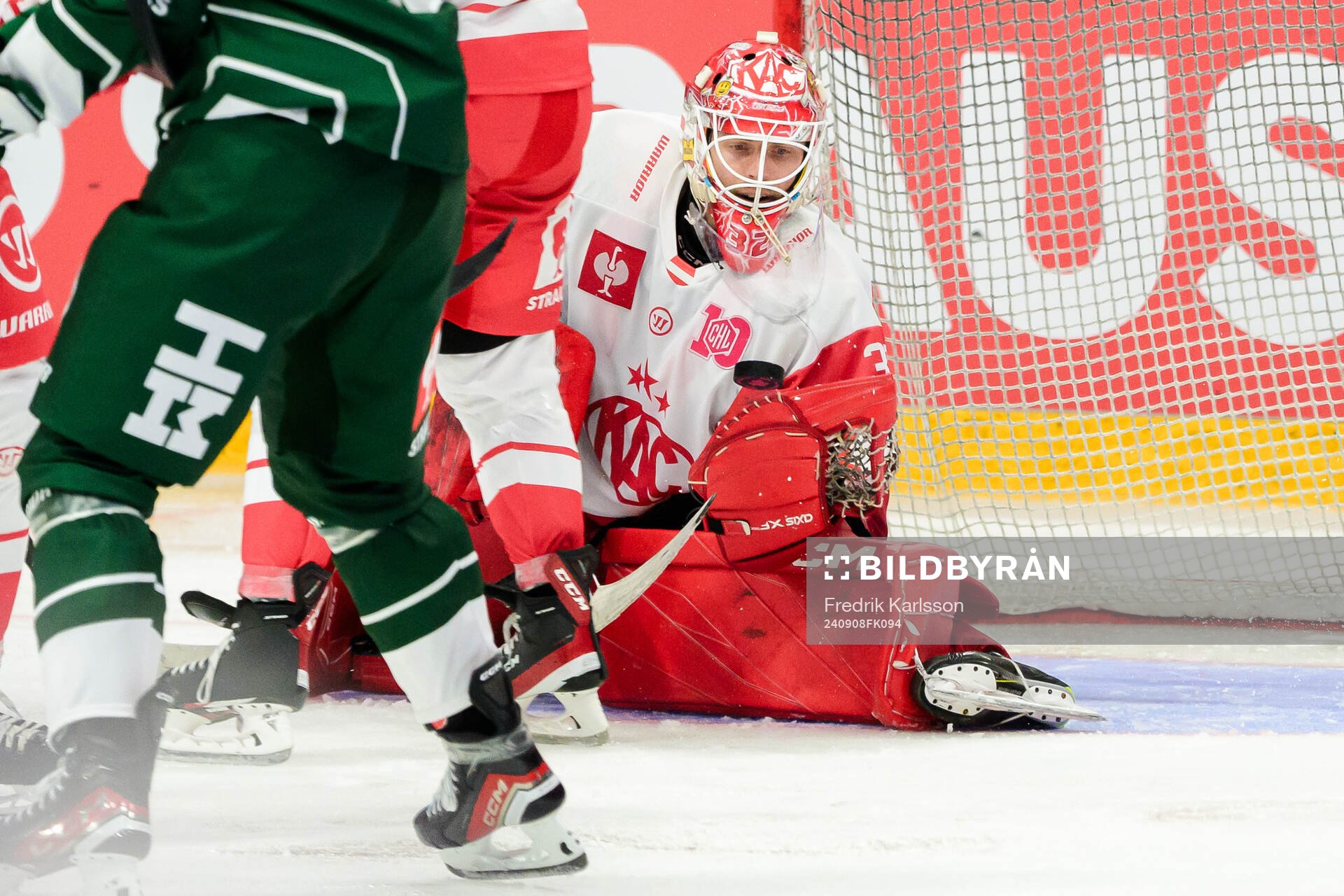 goaltender Sebastian Dahm of Klagenfurt