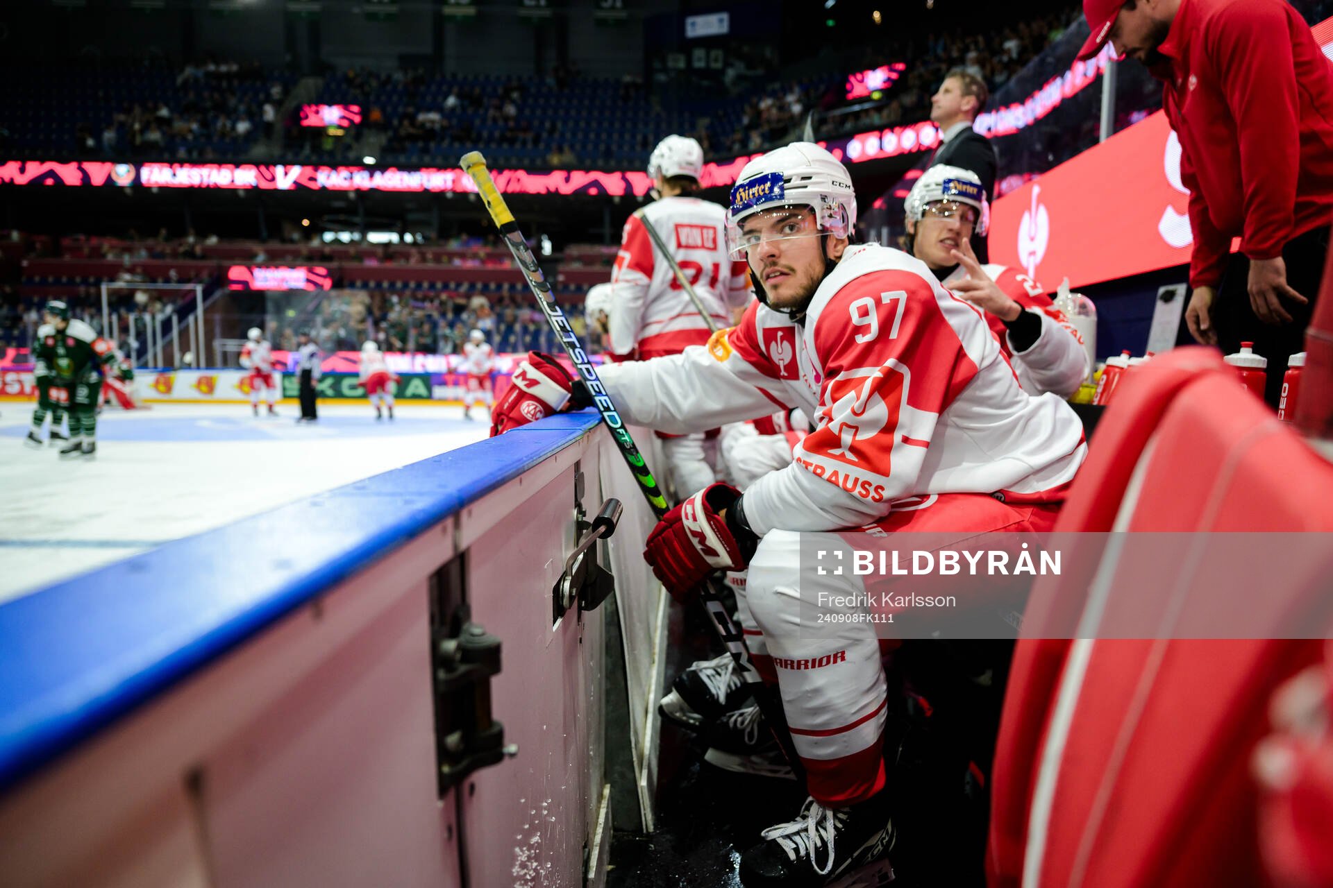Fabian Hockegger of Klagenfurt looks dejected