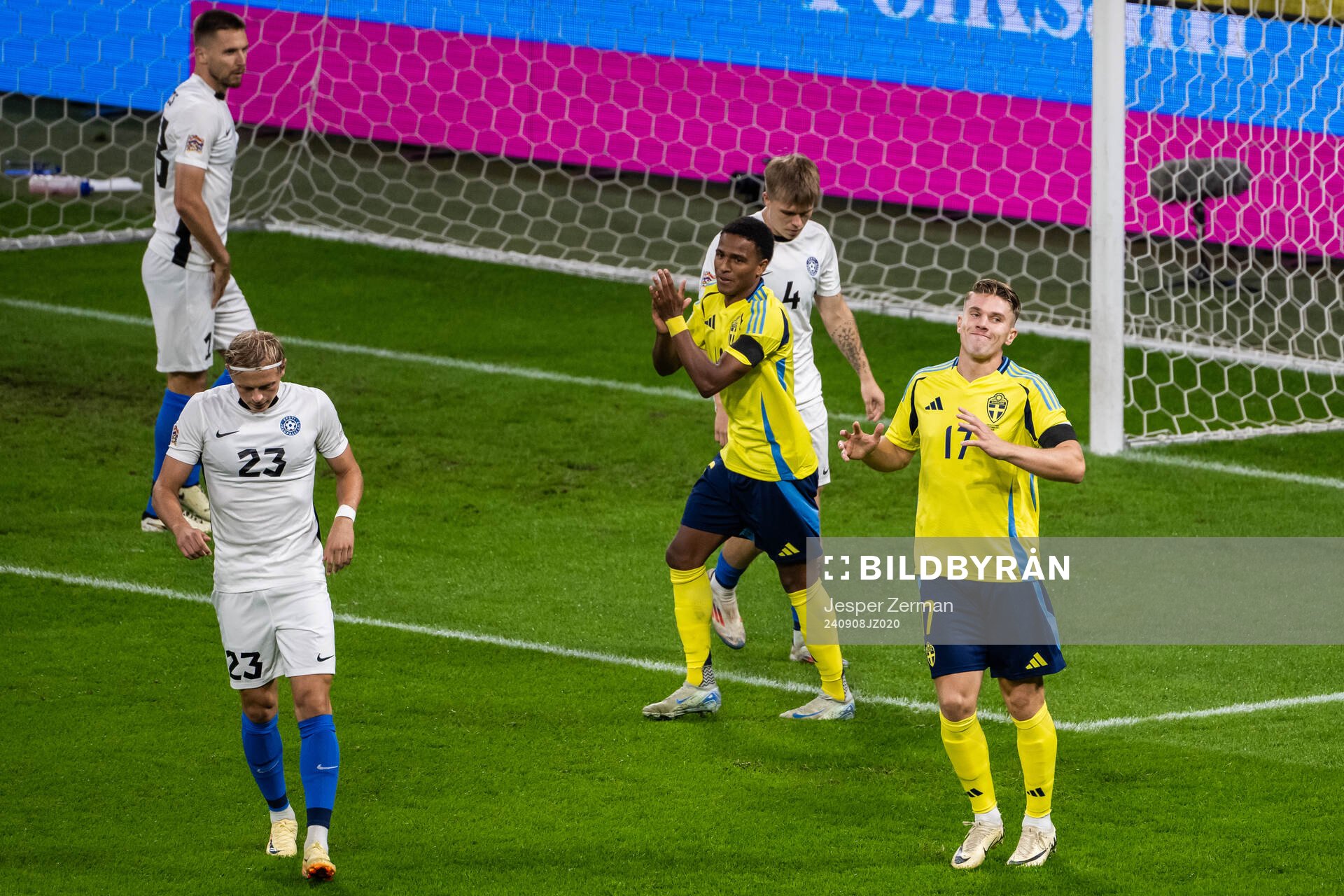 Viktor Gyökeres of Sweden looks dejected