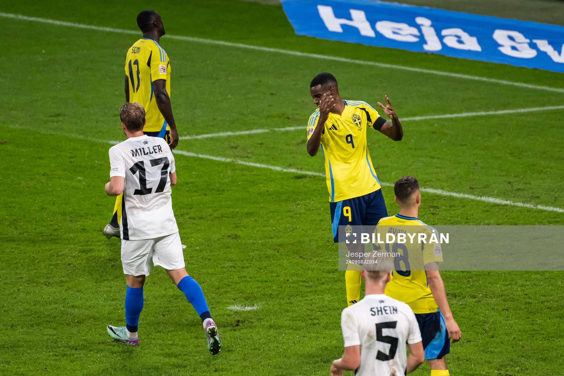 Alexander Isak of Sweden looks dejected
