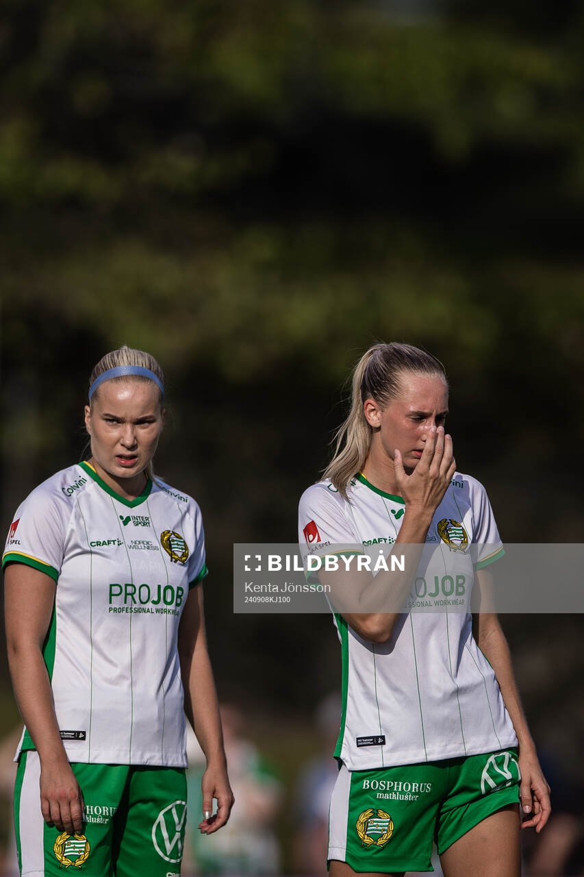 Hammarbys Eva Nyström och Ellen Wangerheim deppar