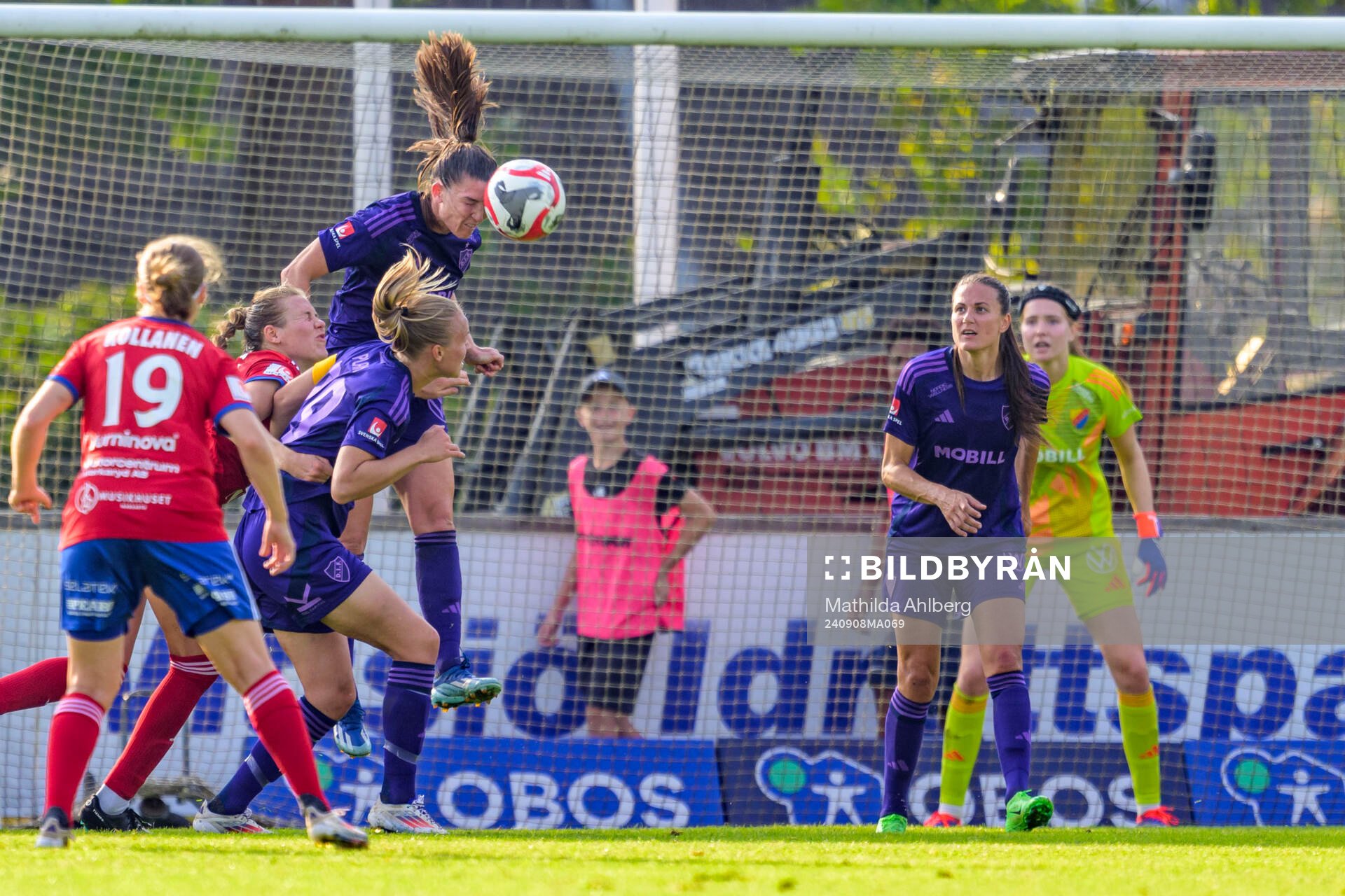 Djurgårdens Alexsandra Lobanova under fotbollsmatchen i Damallsvenskan mellan Vittsjö och Djurgården den 8 september 2024 i Vittsjö.