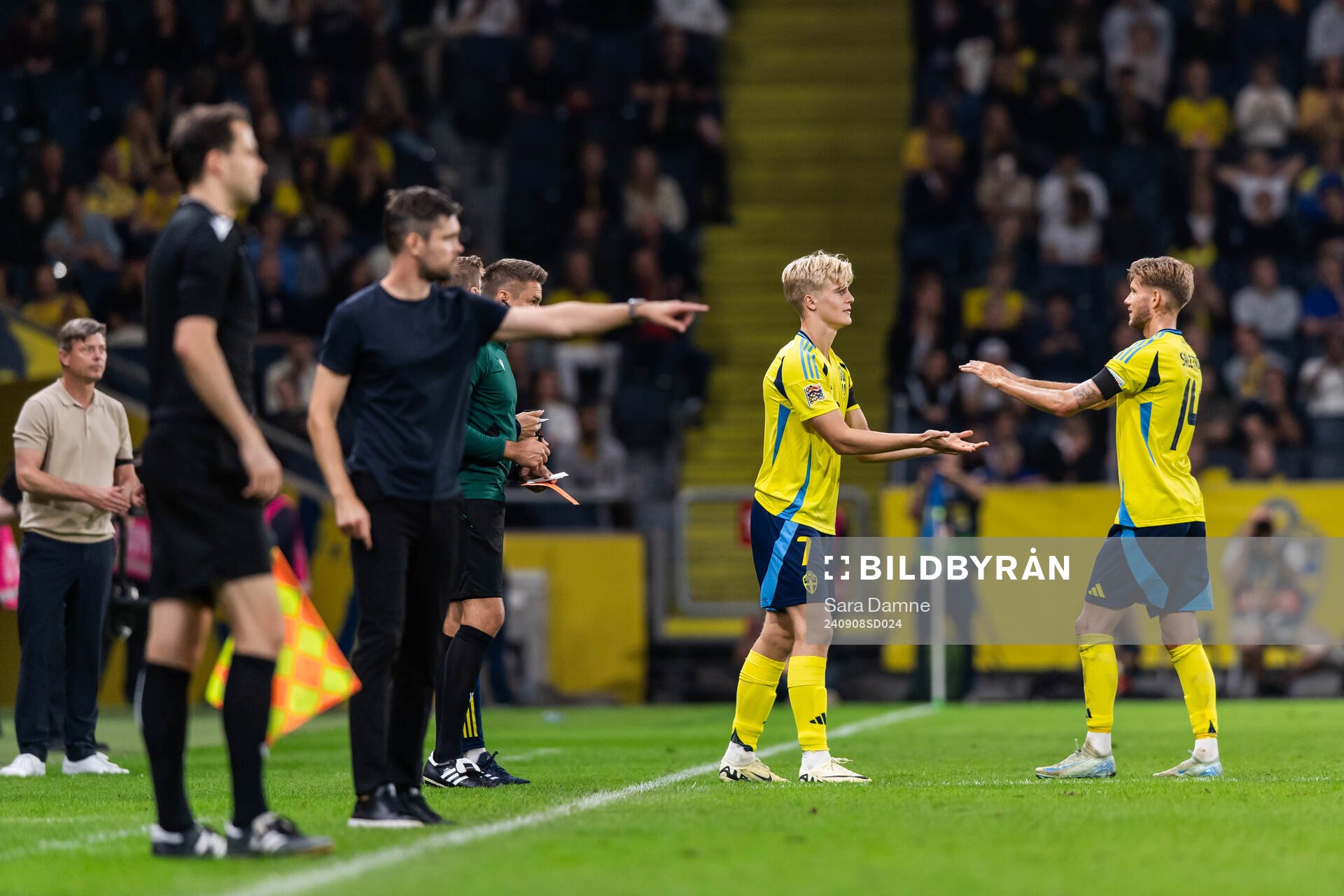Lucas Bergvall of Sweden is substituted
