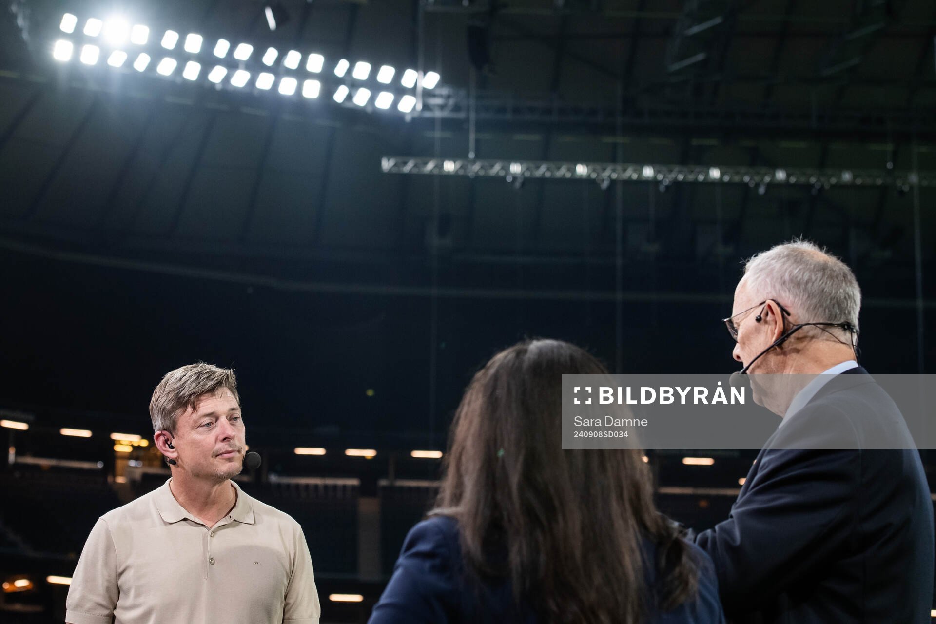 Head coach Jon Dahl Tomasson of Sweden is interviewed by
