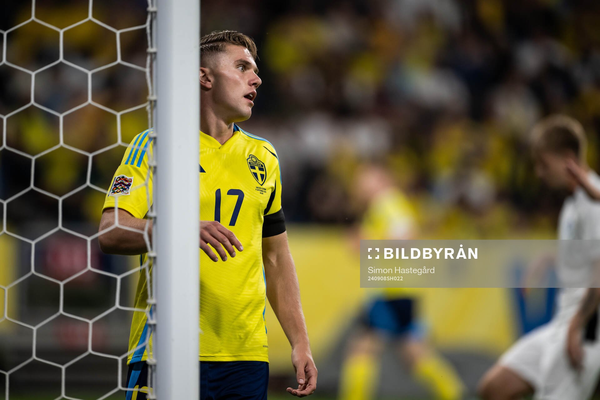 Viktor Gyökeres of Sweden looks dejected