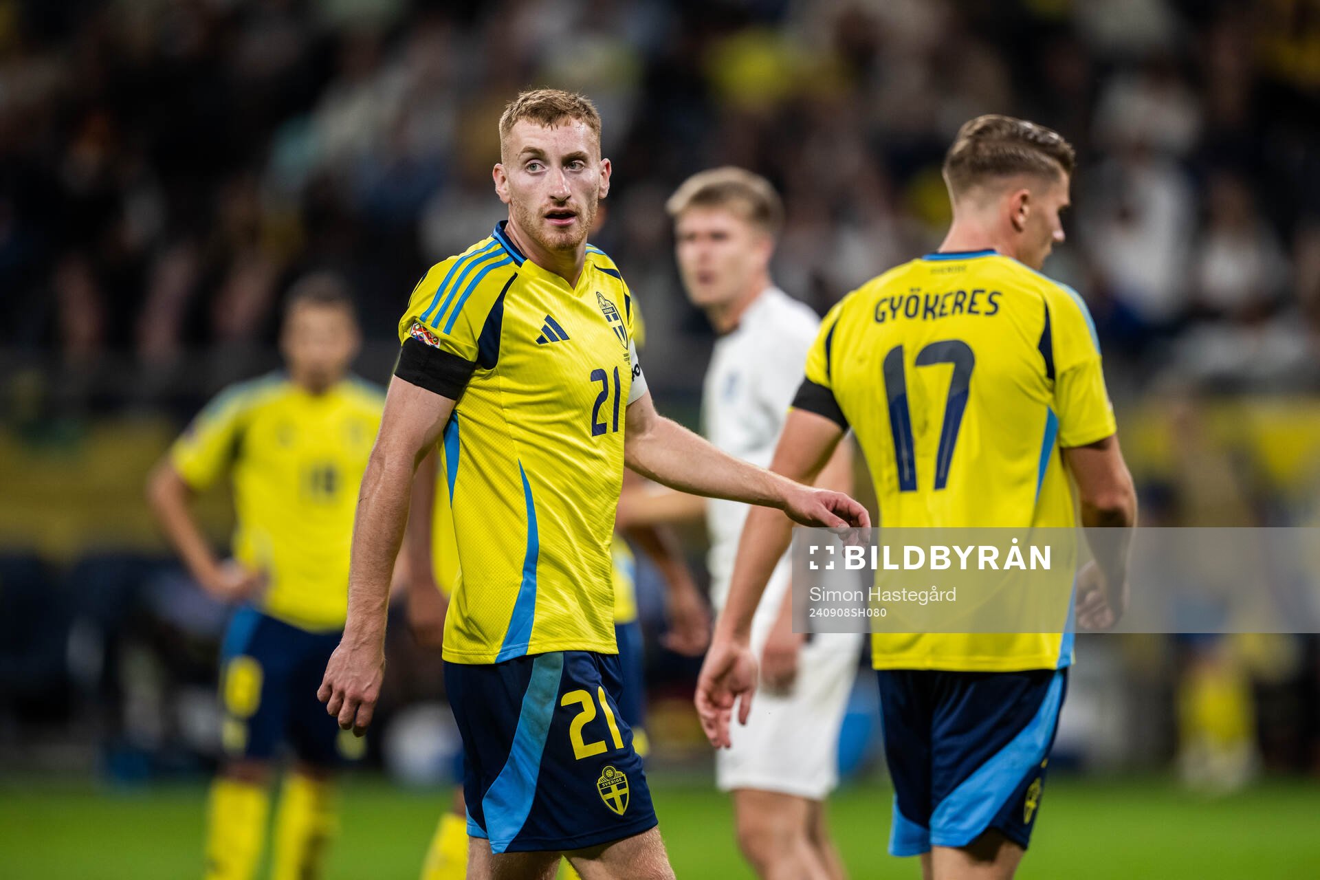 Dejan Kulusevski and Viktor Gyökeres of Sweden