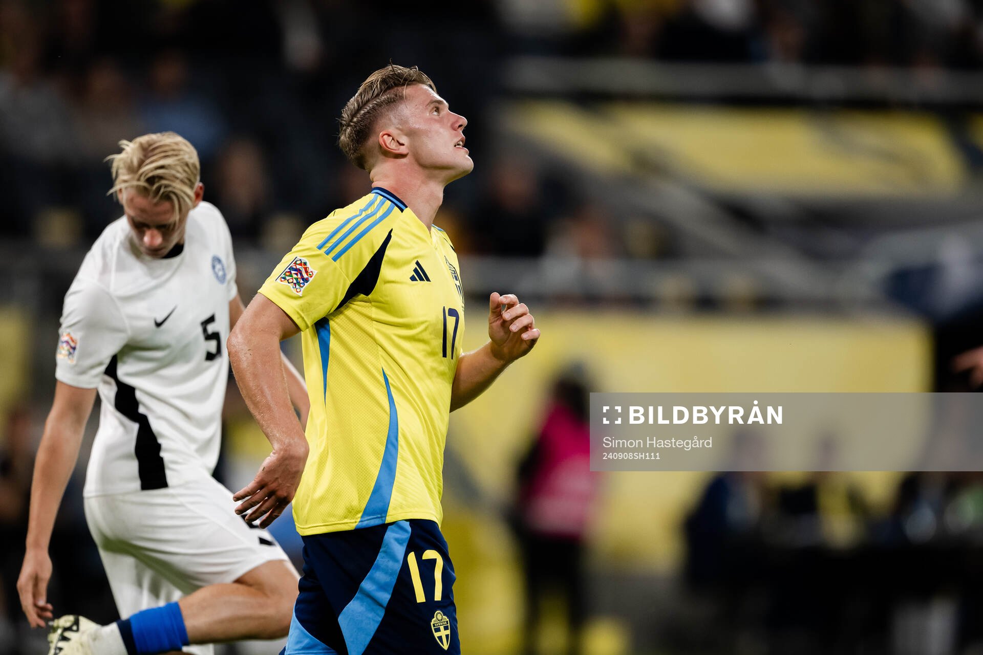Viktor Gyökeres of Sweden looks dejected