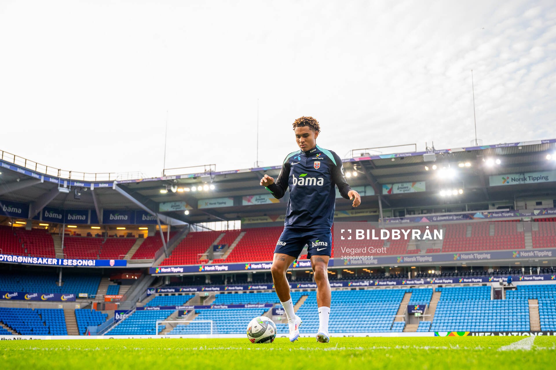 Antonio Nusa of the Norwegian national football team