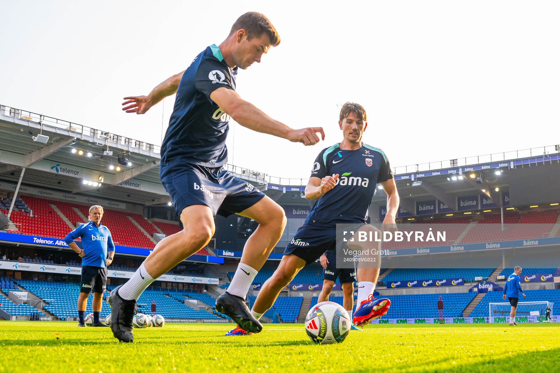 Alexander Sørloth and Sander Berge of the Norwegian
