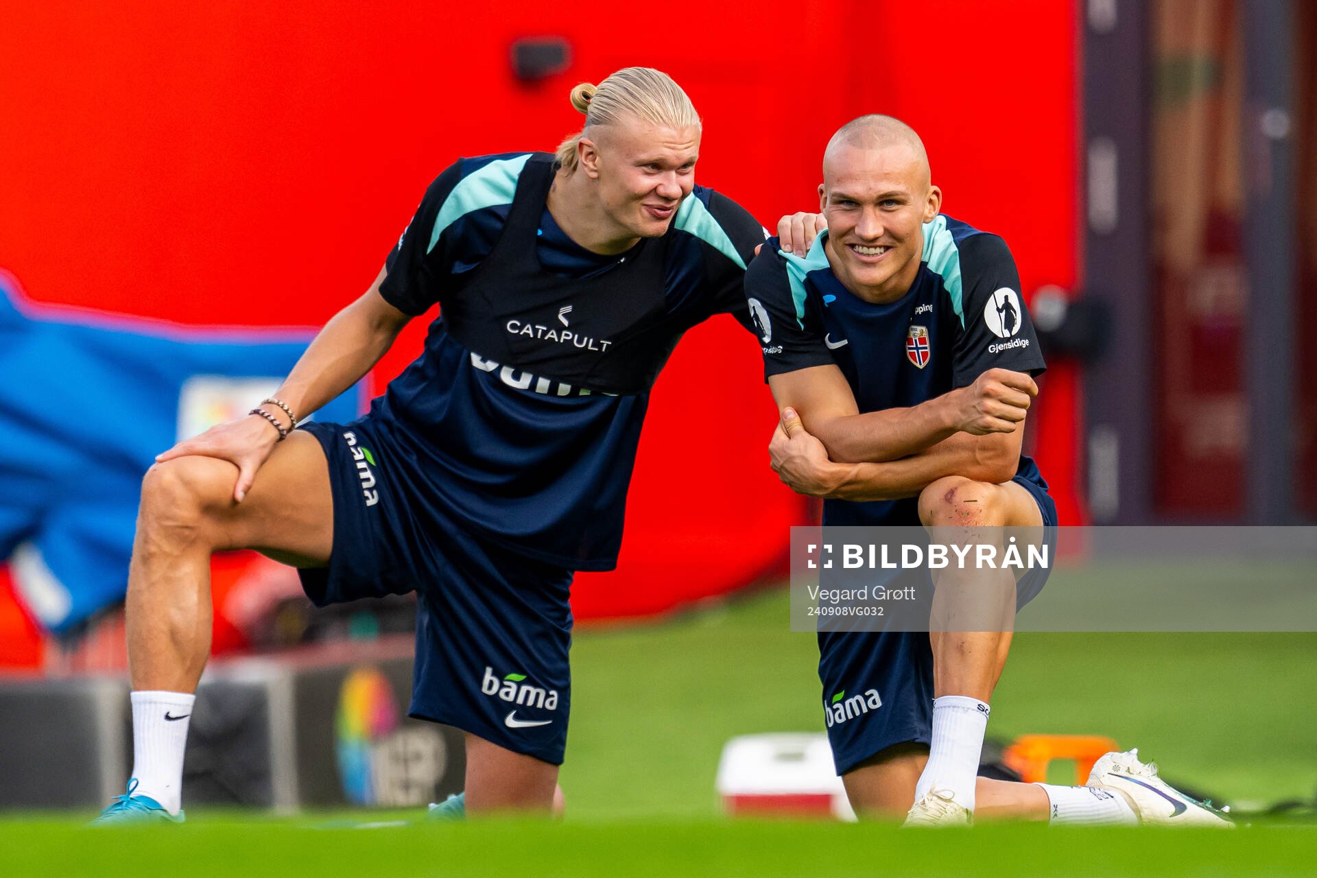 Erling Braut Haaland and Leo Skiri Østigård of the